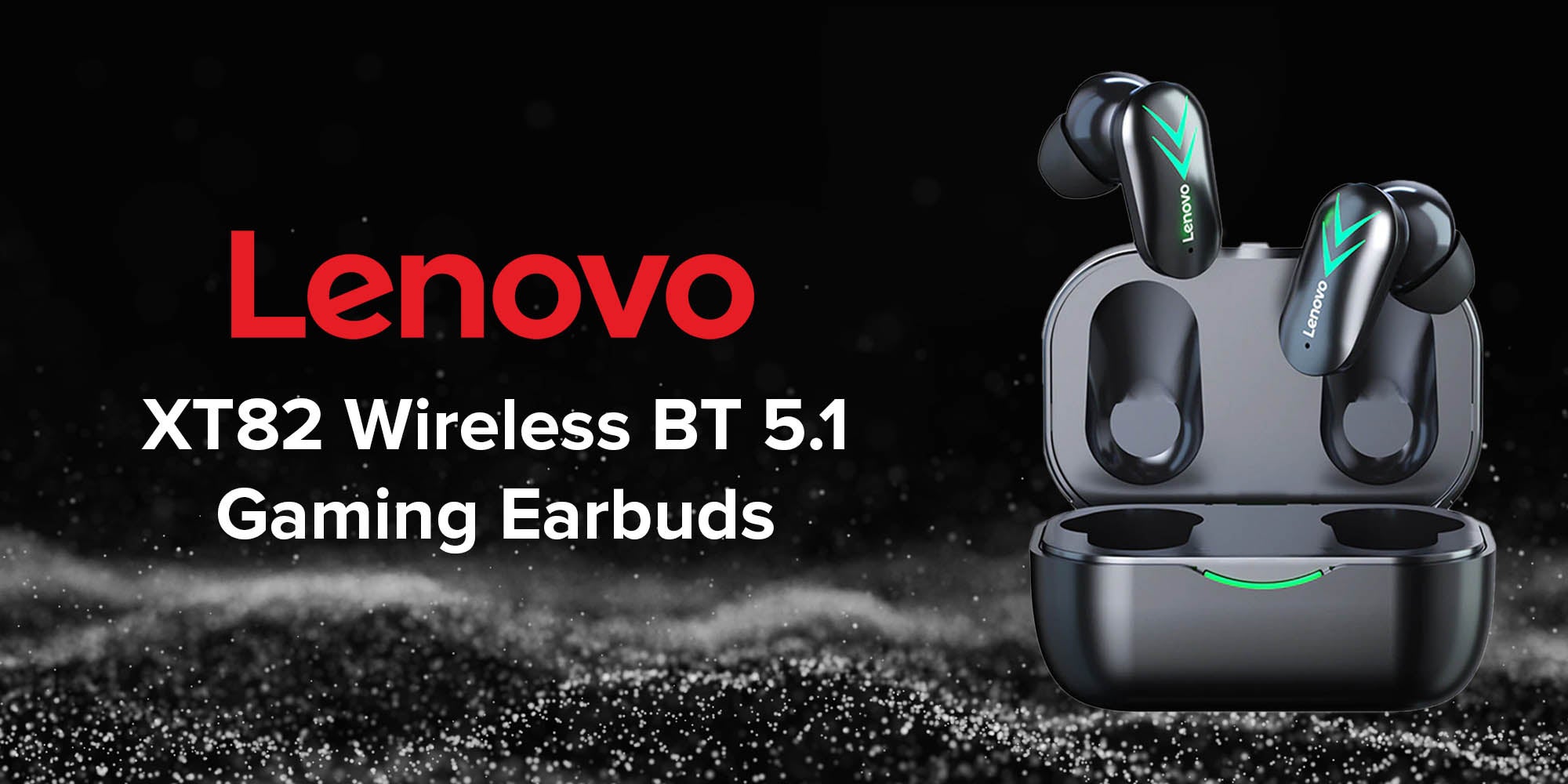 Lenovo XT82 Wireless BT5 1 Gaming Earbuds Headphones Black UAE Dubai