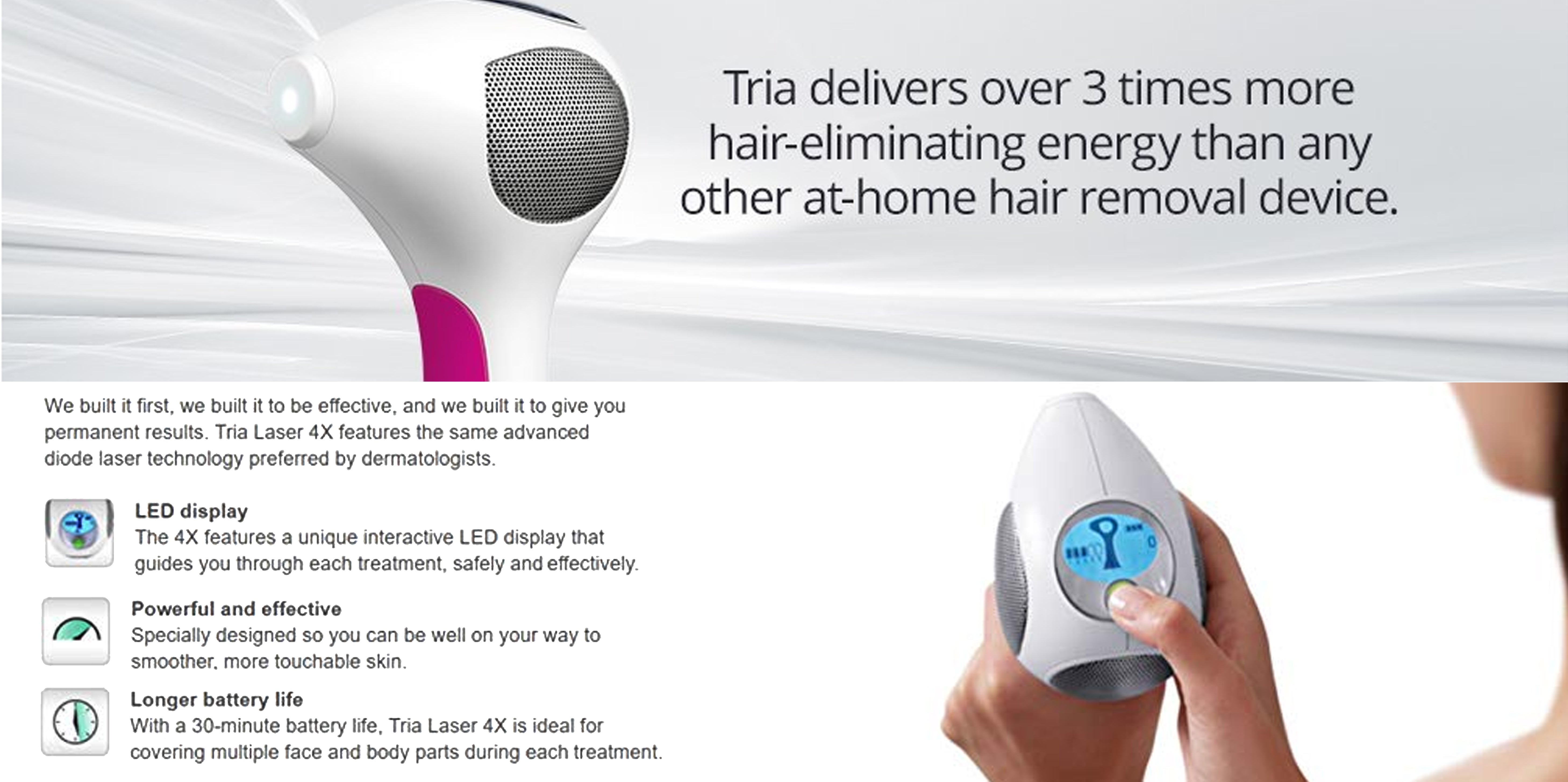 Tria hair popular removal laser 4x