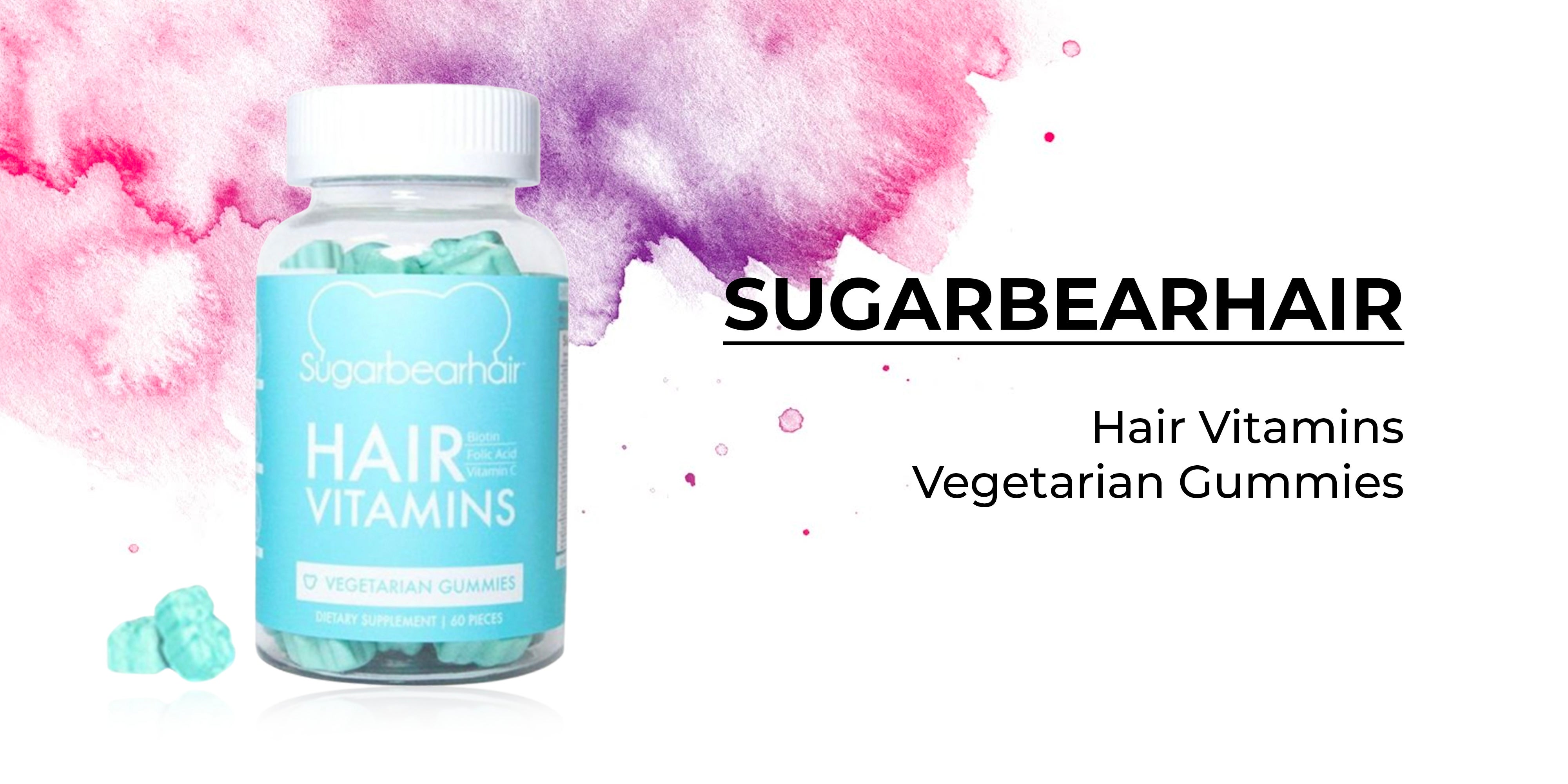 SugarBear Hair Vitamins Vegan Dietary Supplement - 60 Gummies UAE | Dubai,  Abu Dhabi
