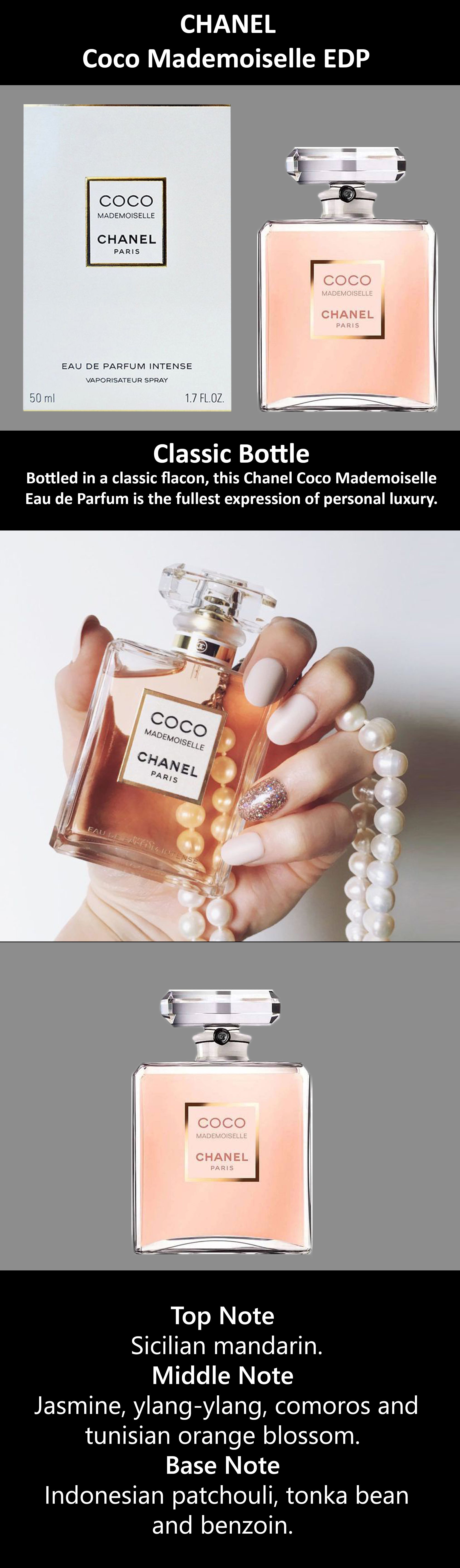 Chanel Coco Mademoiselle for Women, Eau De Parfum Spray, 1.7 Ounce  Ingredients and Reviews