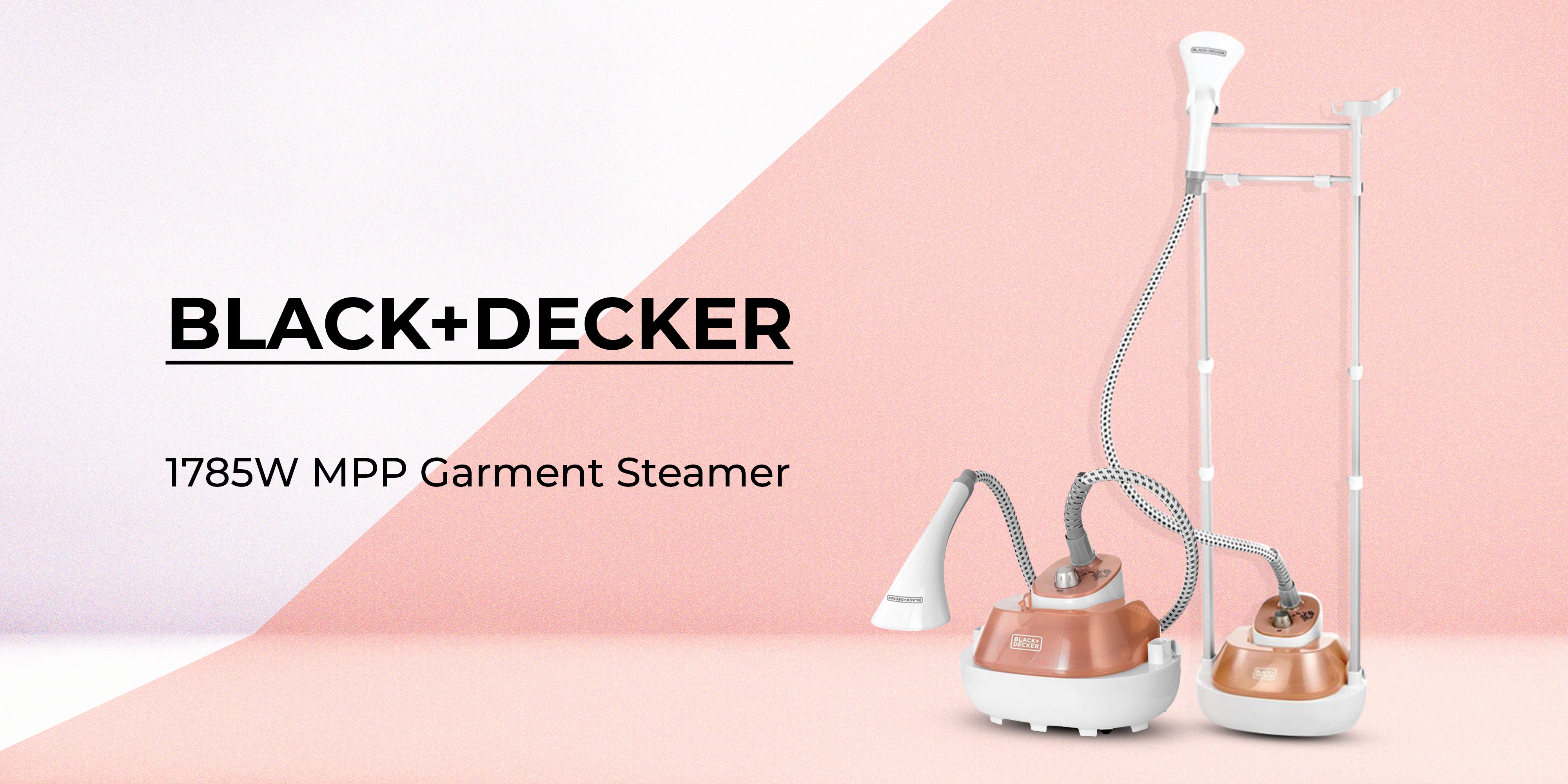 Black & Decker Garment Steamer 1,785W – White - Electronics