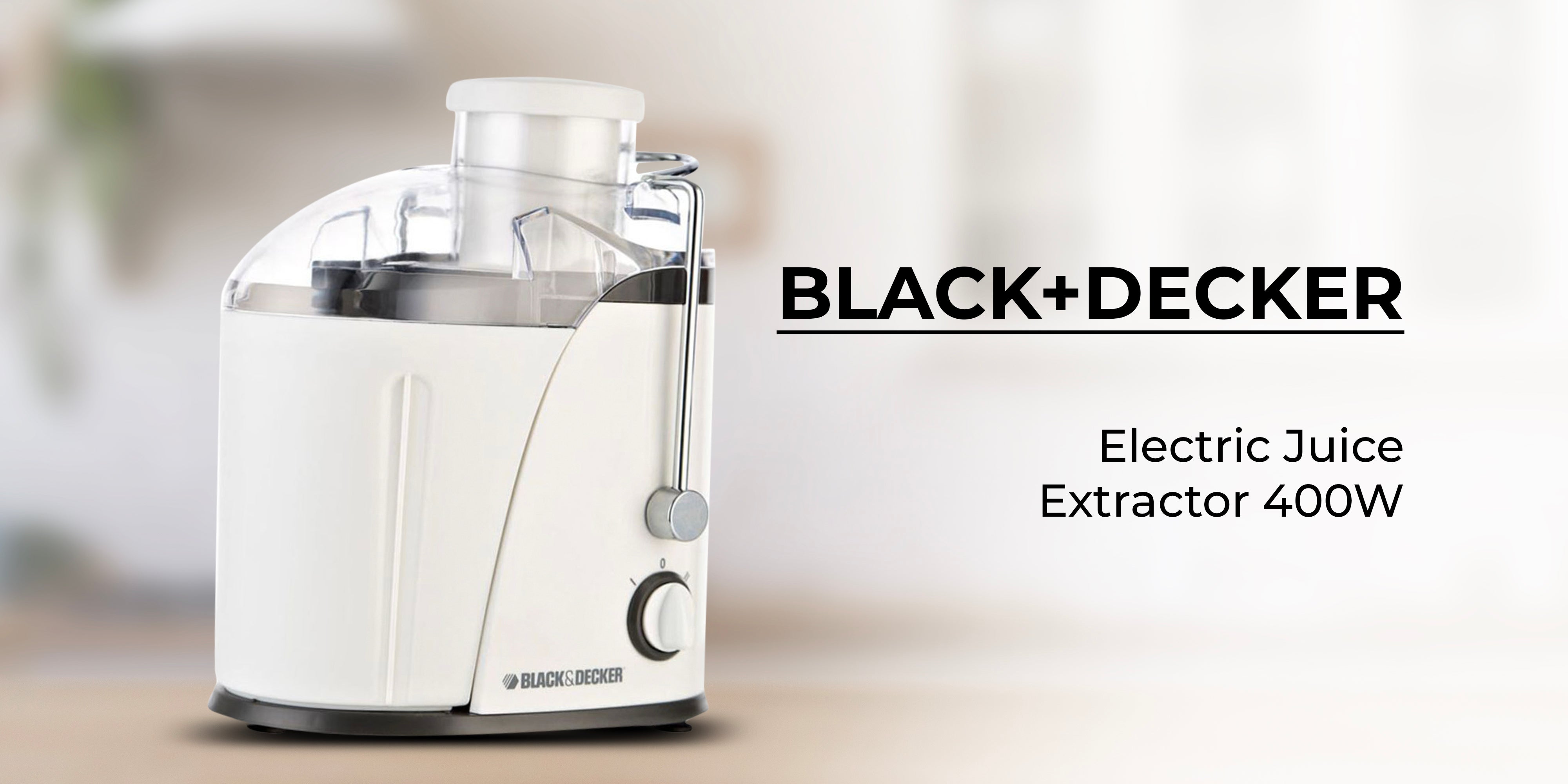 BLACK+DECKER Juice Extractor with Wide Feeding Chute 1.3 L 400.0 W