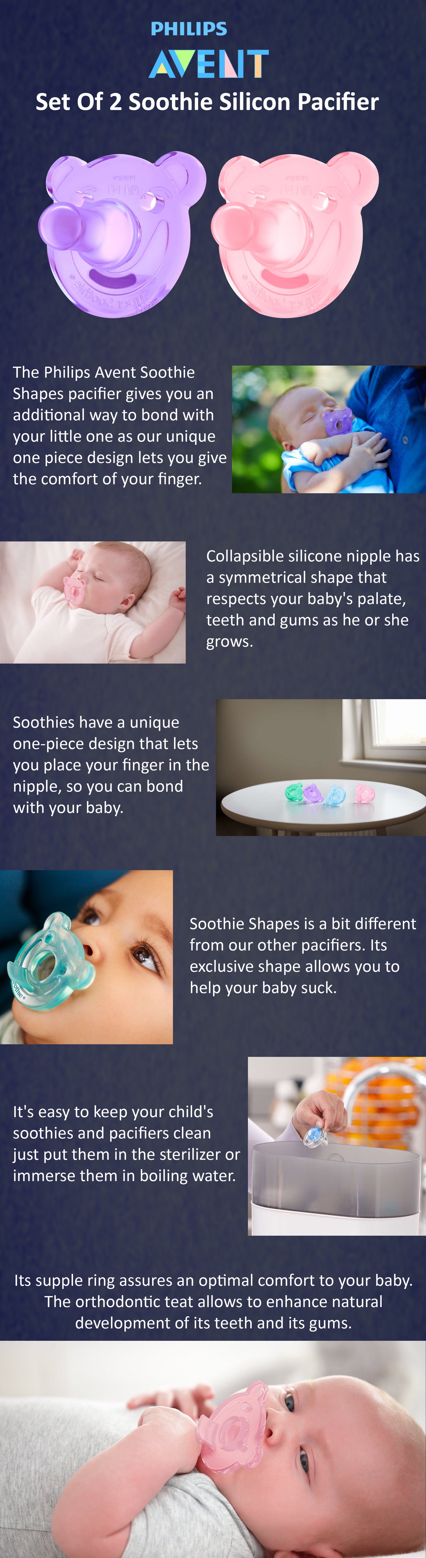 PHILIPS AVENT Soothie Pacifier, Pack of 