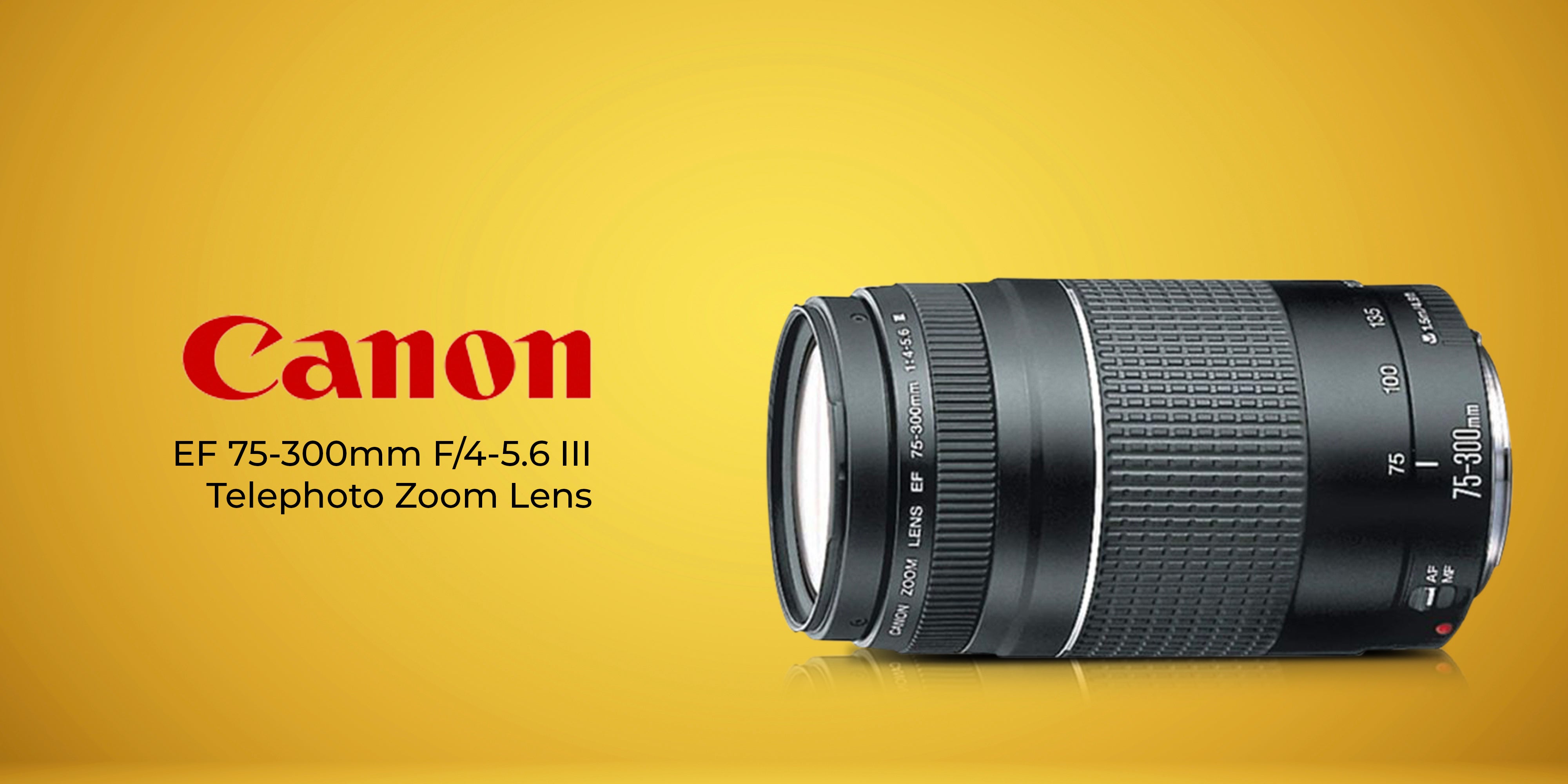 Canon Ef 75 300mm F 4 5 6 Iii Telephoto Zoom Lens Black Uae Dubai Abu Dhabi