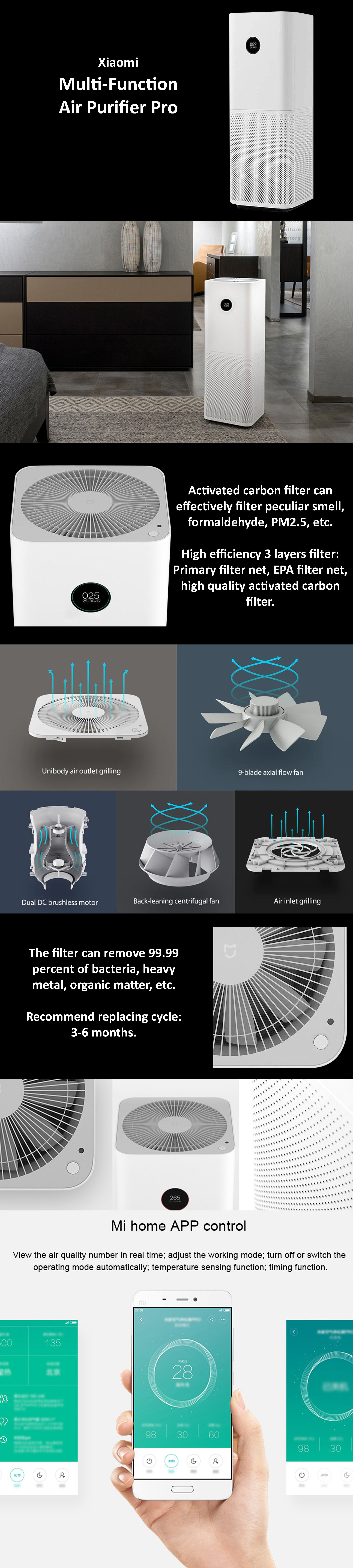Xiaomi Multi-Function Air Purifier Pro AC-M3-CA White UAE | Dubai, Abu ...