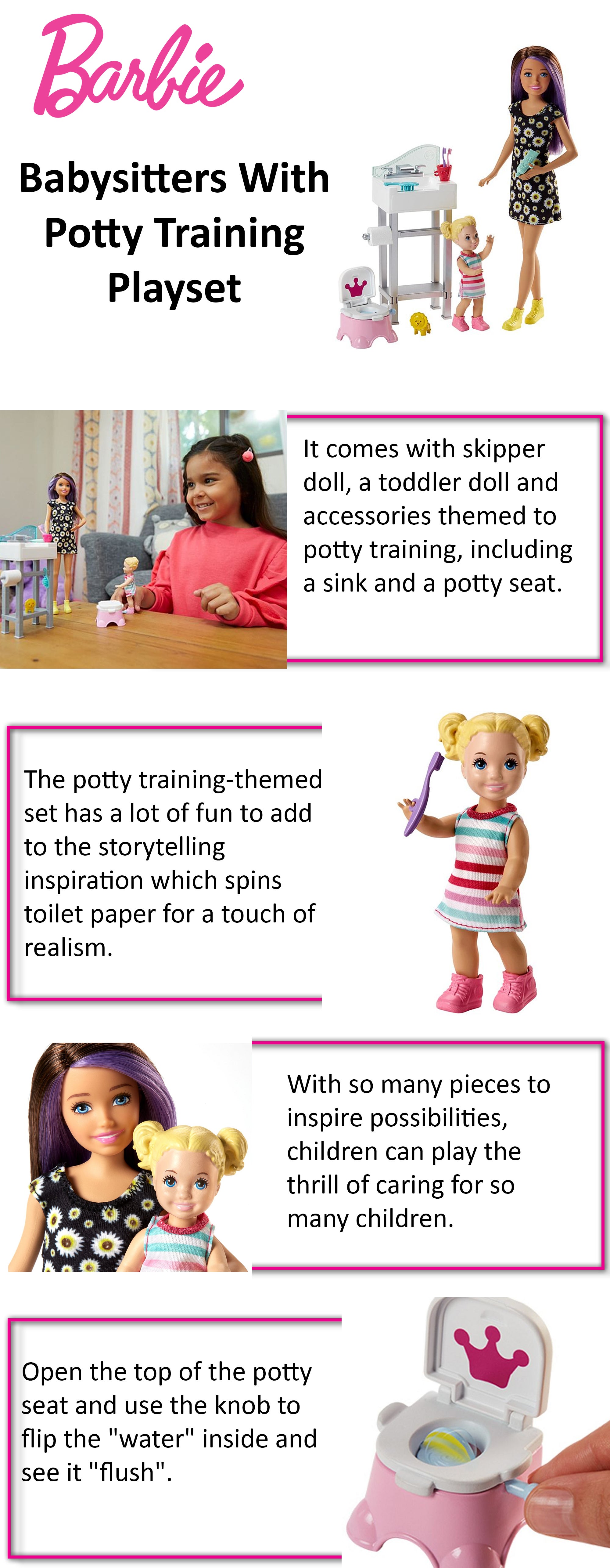 barbie potty training set