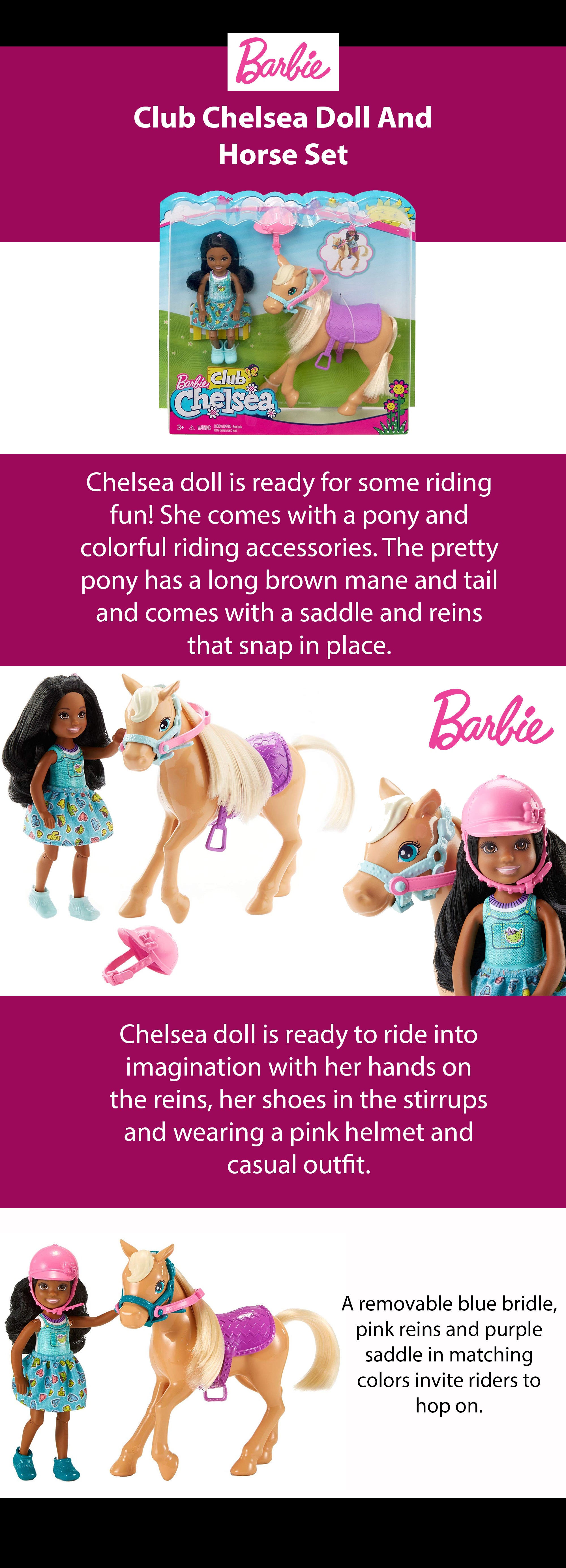 barbie camping fun stacie doll horse set