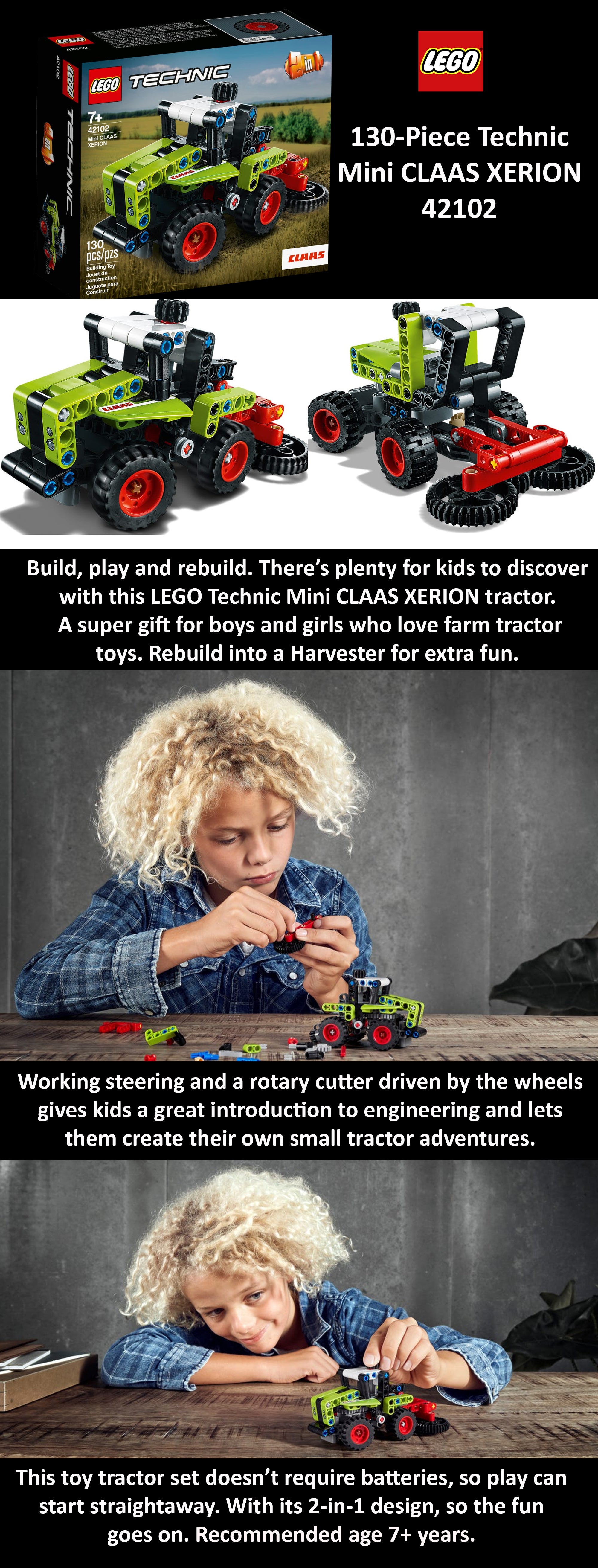 Lego technic mini updateing claas xerion instructions