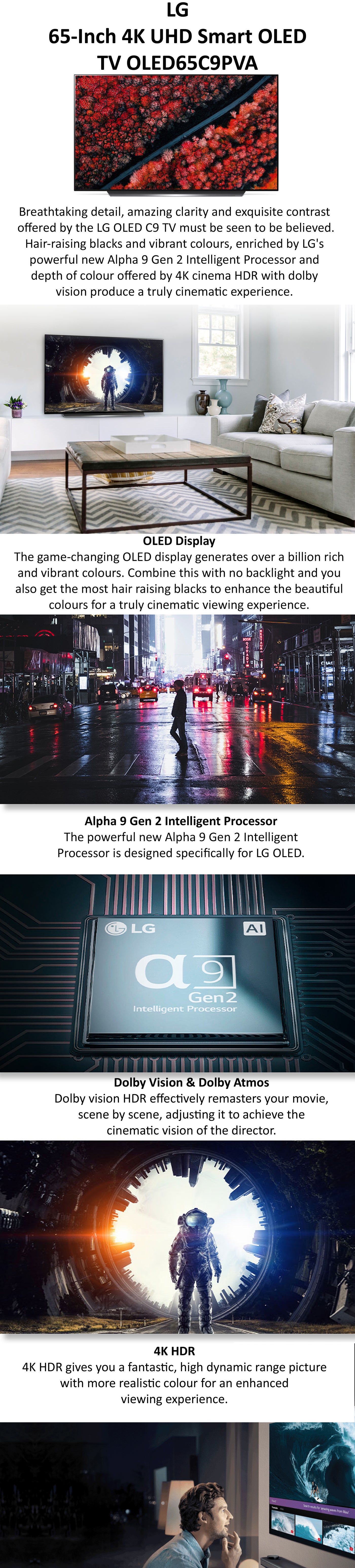 Shop Lg 65 Inch 4k Uhd Smart Oled Tv Oled65c9pva Black Online In Dubai Abu Dhabi And All Uae