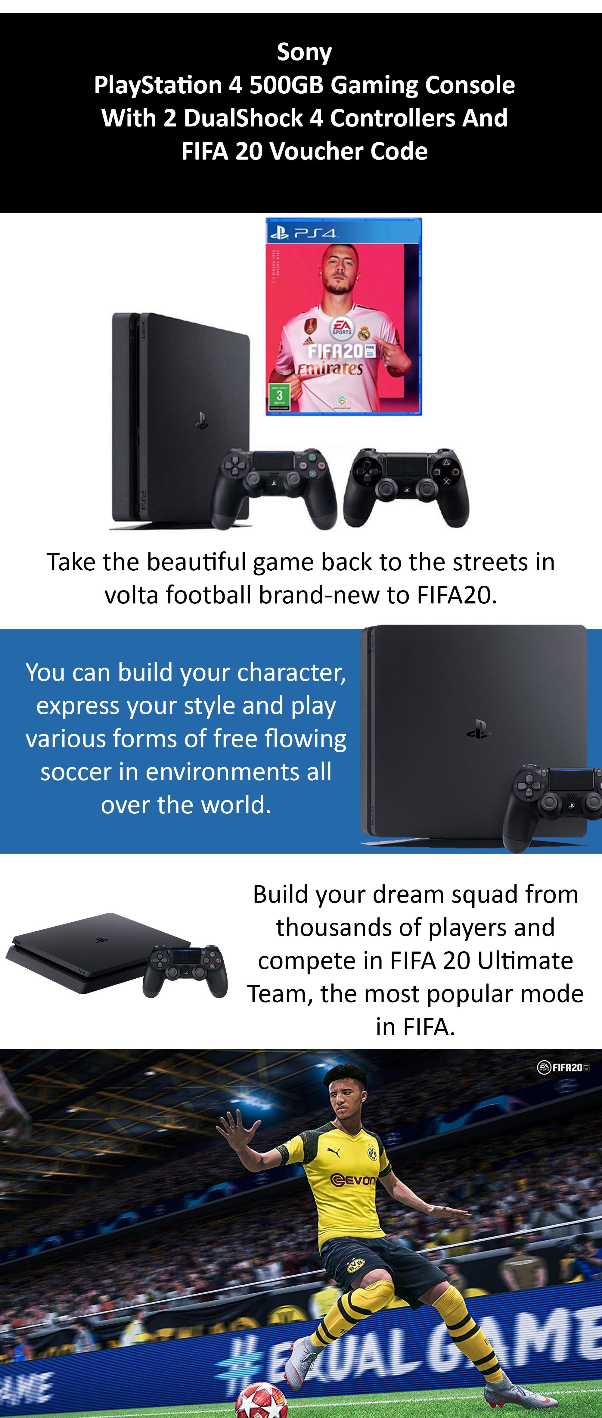 Ps4 with fifa 20 2024 2 controllers