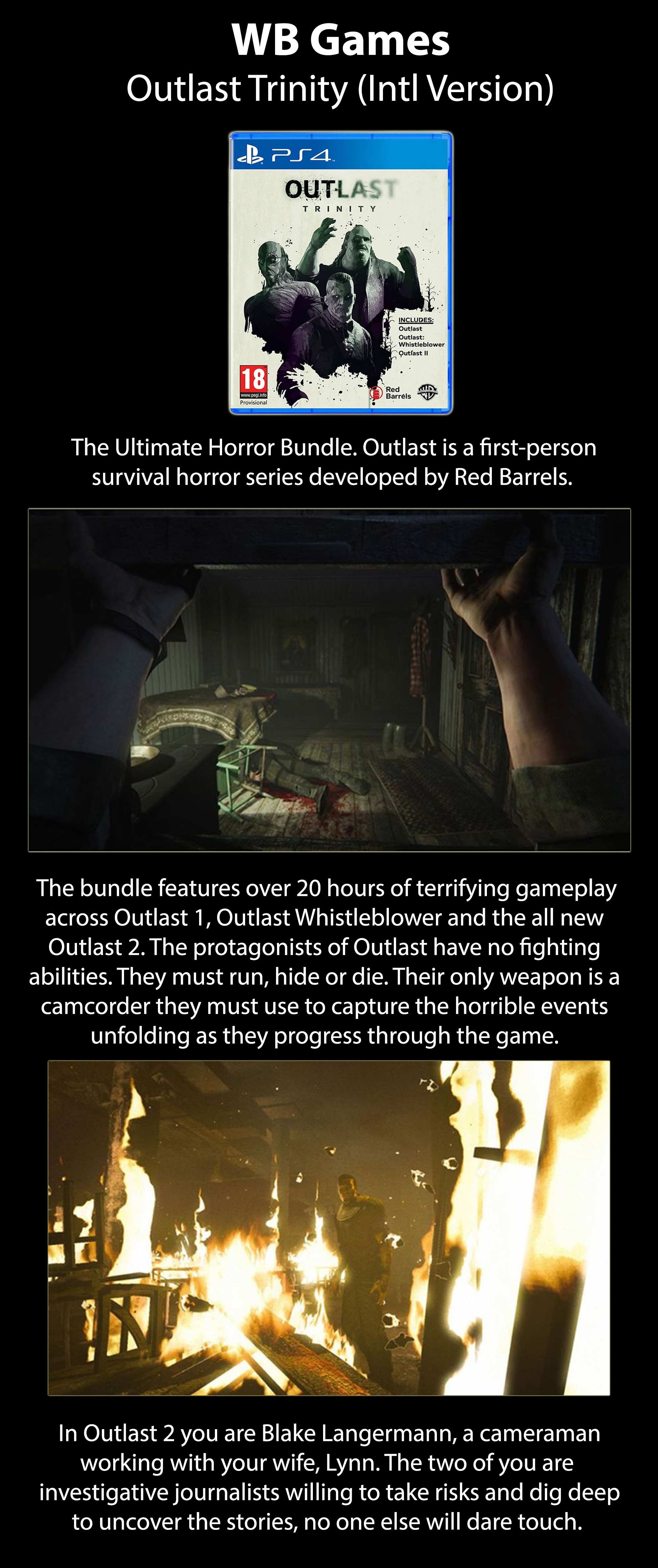 WB Games Outlast Trinity (Intl Version) - PlayStation 4 (PS4) KSA | Riyadh,  Jeddah