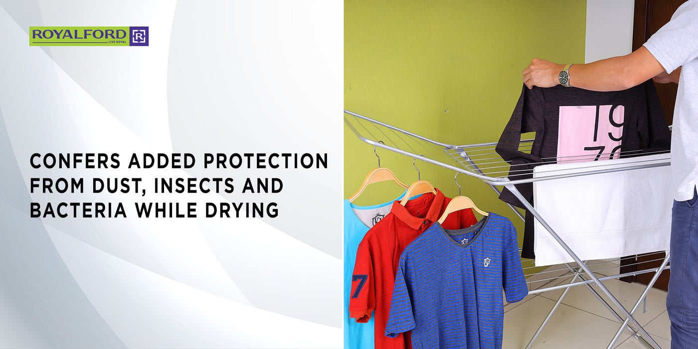 Royalford Metal Clothes Dryer, Large Folding Clothes Airer Laundry