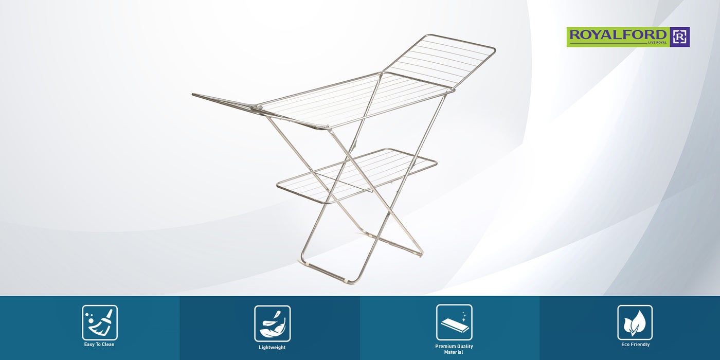 Royalford Metal Clothes Dryer, Large Folding Clothes Airer Laundry