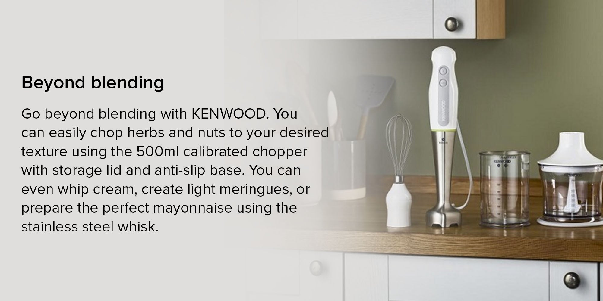 Kenwood - Triblade Hand Blender with Chopper & Beaker - HDP109WG, Shop  Today. Get it Tomorrow!