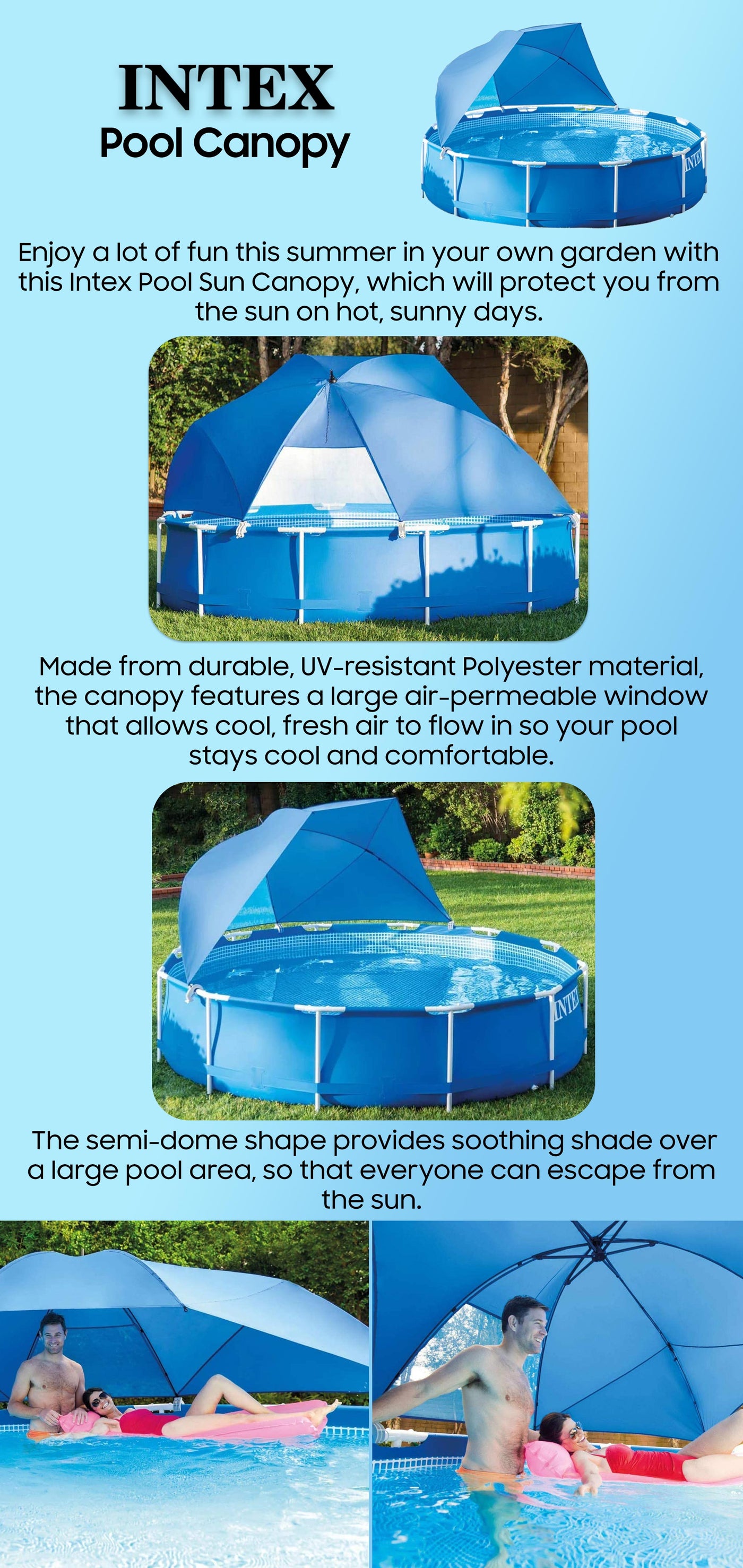 intex pool with canopy