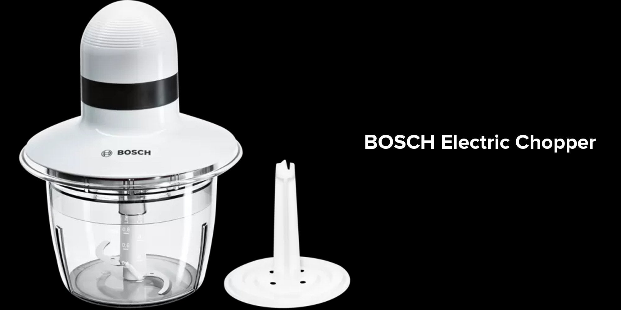 BOSCH Electric Chopper 0.8 L 400.0 W MMR08A1 White/Clear Egypt