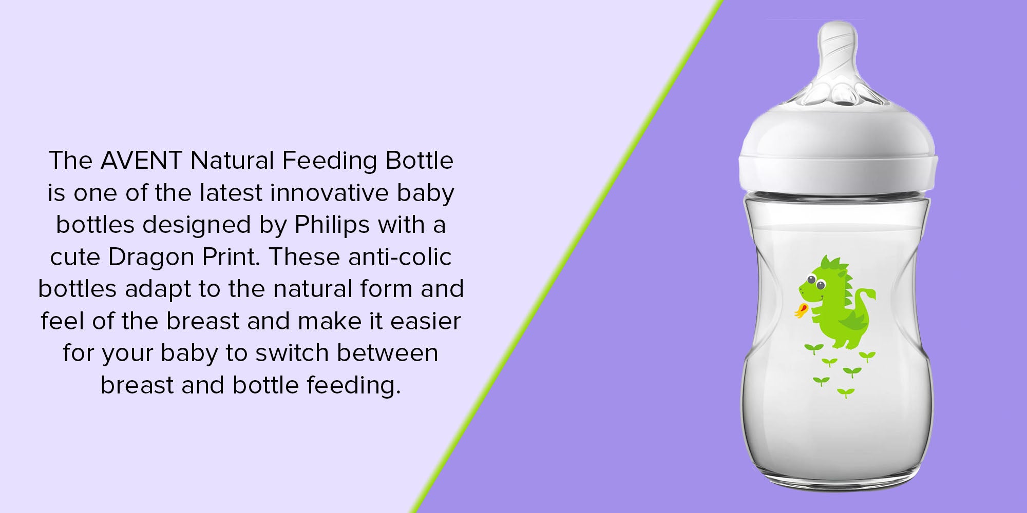 Philips Avent Natural Feeding Bottle with Dragon Design, 260ml – SCF070/24