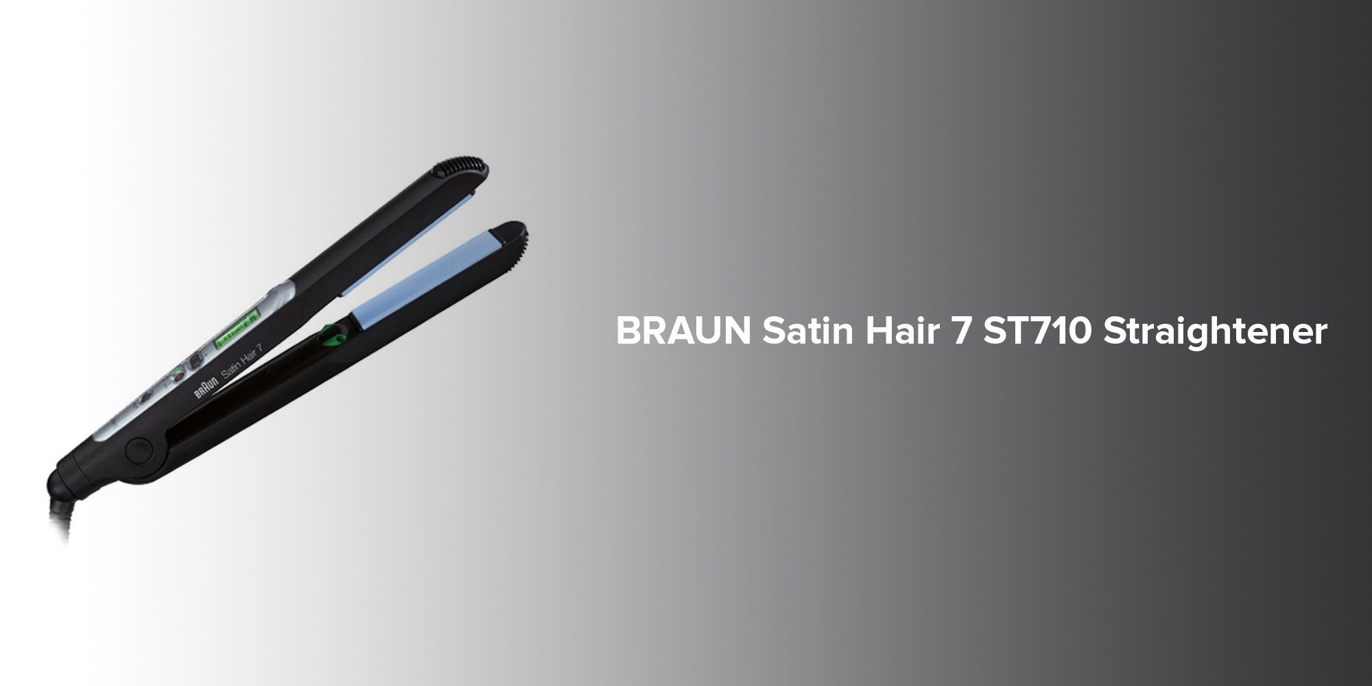 Braun Satin Hair 7 Hair Straightener, Black and Silver, 170 Watts, ST710 -  UPC: 4210201099598