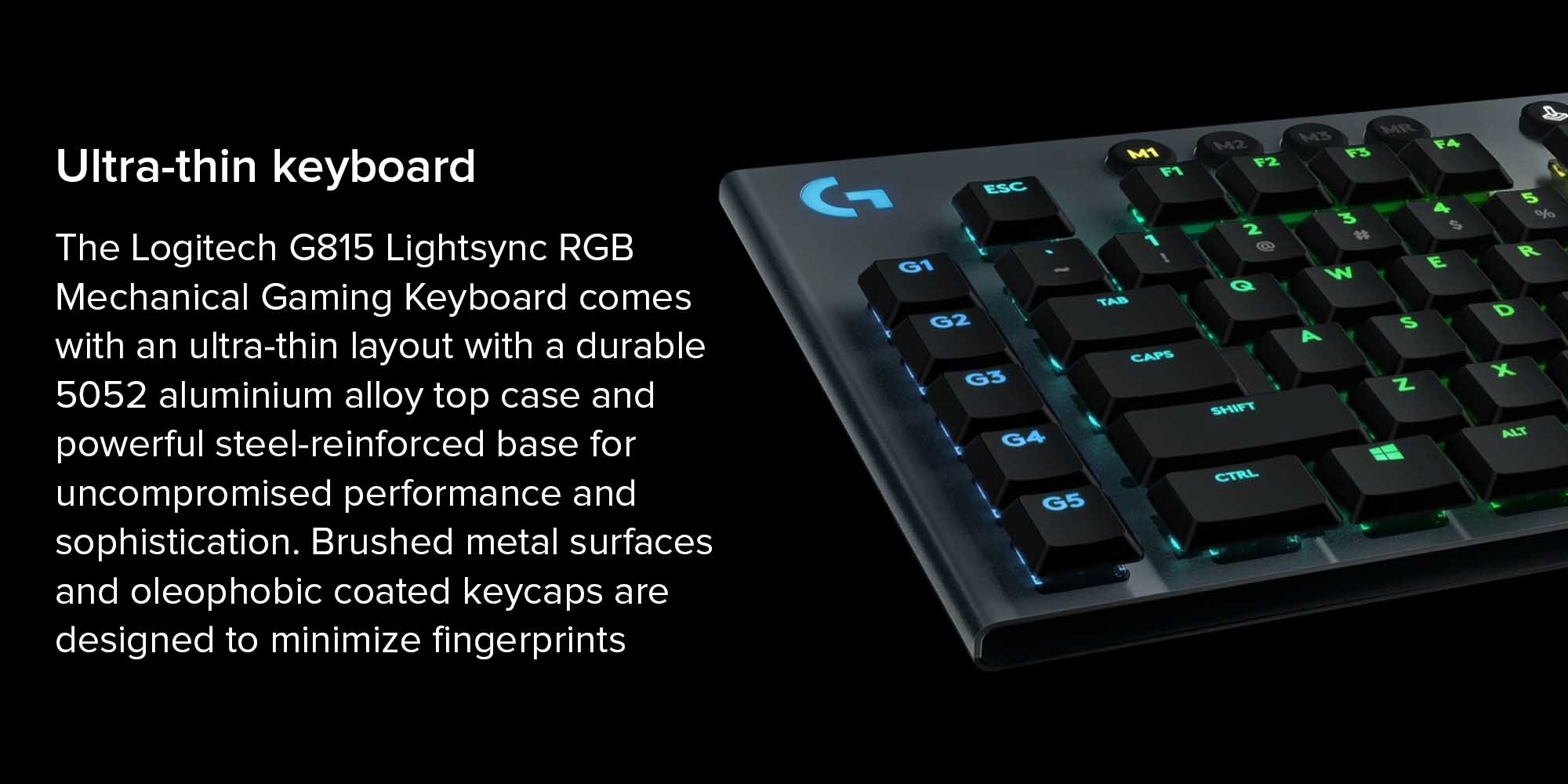 G815 Lightsync RGB Mechanical Gaming Keyboard With Low Profile GL ...