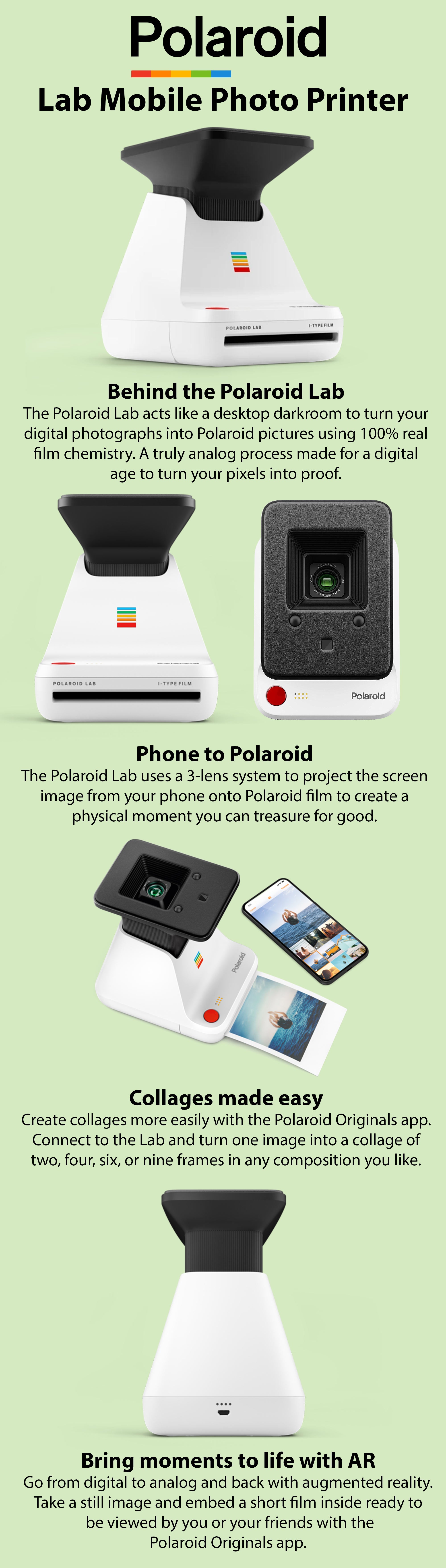 Shop Polaroid Lab Mobile Photo Printer White Black Online In Dubai Abu Dhabi And All Uae
