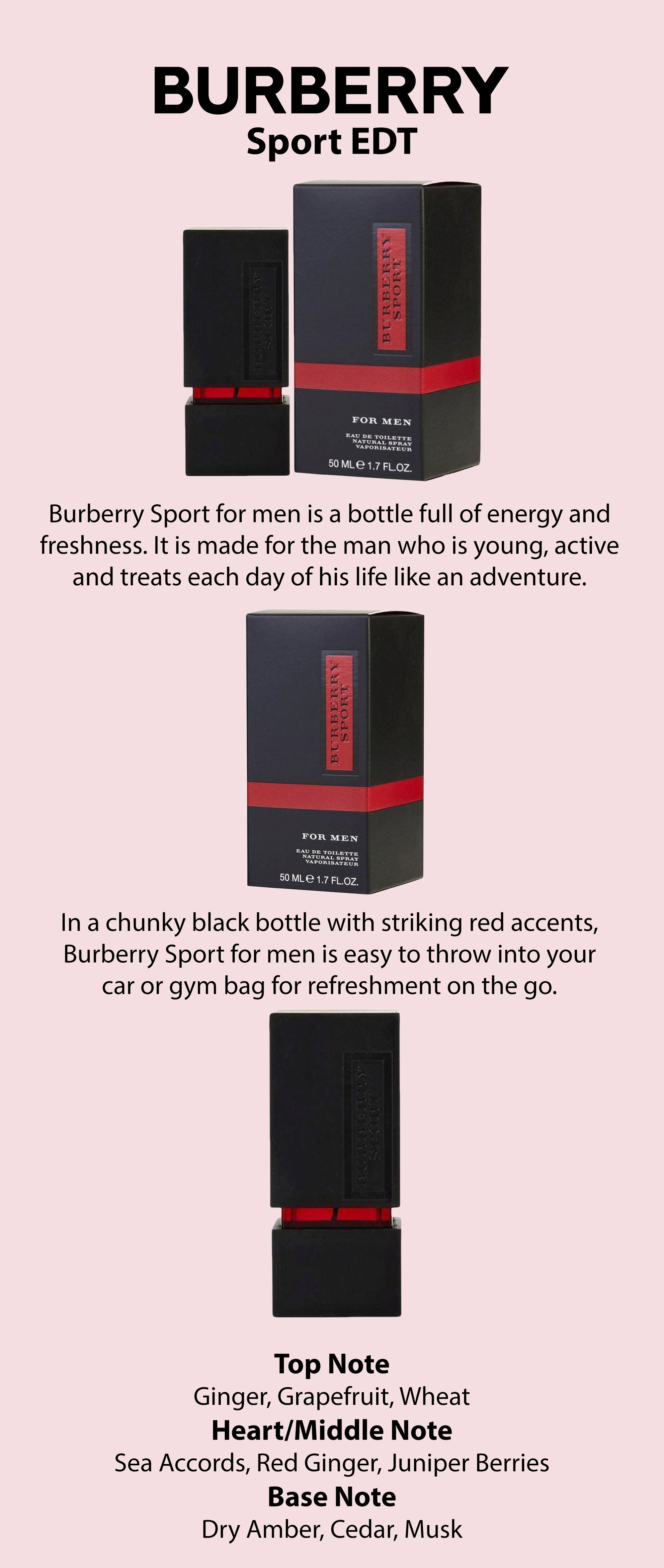 Burberry sport men's eau de toilette spray on sale