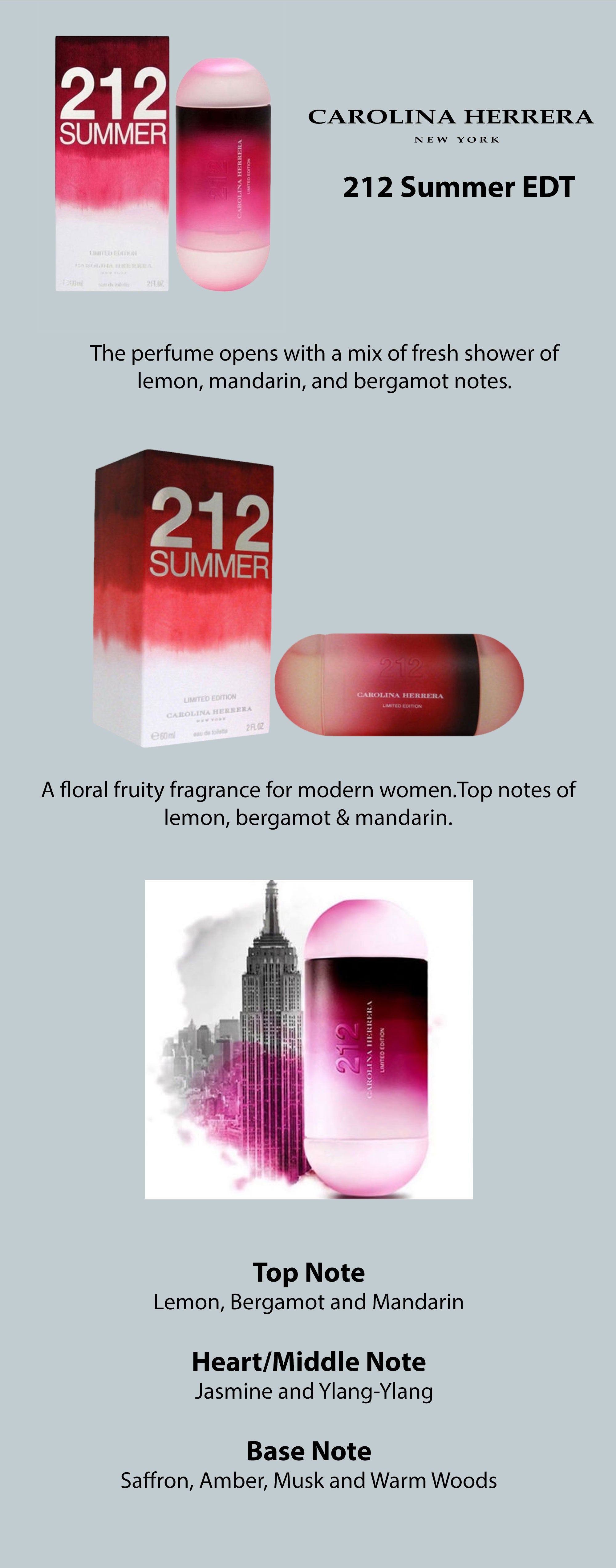 CAROLINA HERRERA 212 Summer EDT 60ml Best Price Egypt Cairo Giza