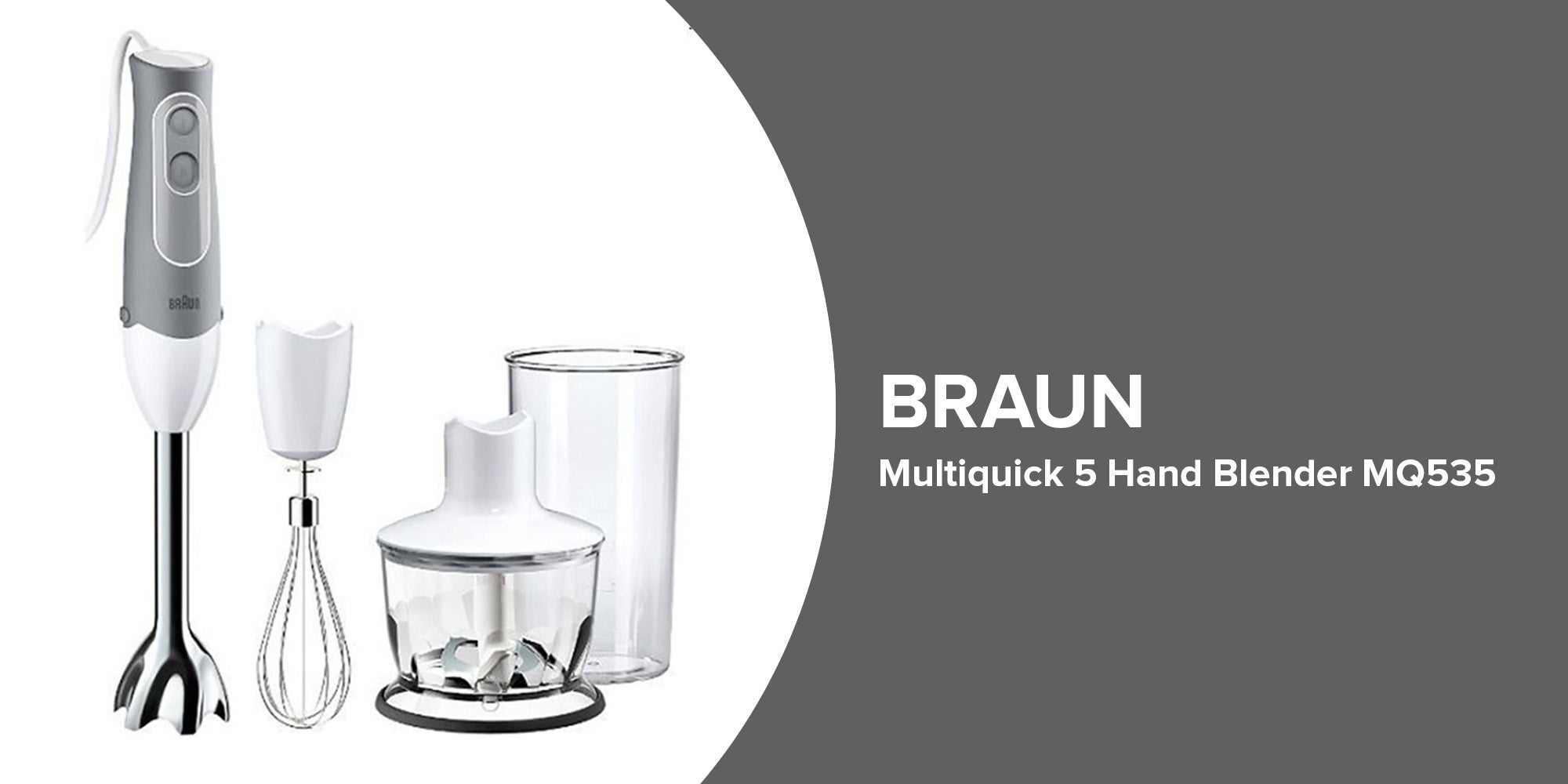 BRAUN Multi Quick Hand Blender 600.0 W MQ535 White/Silver UAE