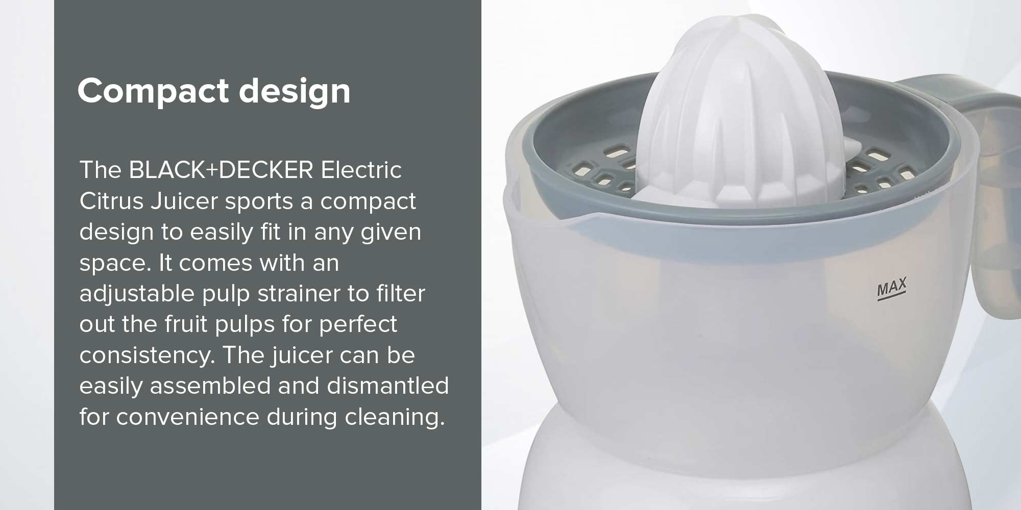 Black Decker Citrus Juicer 0.5 L