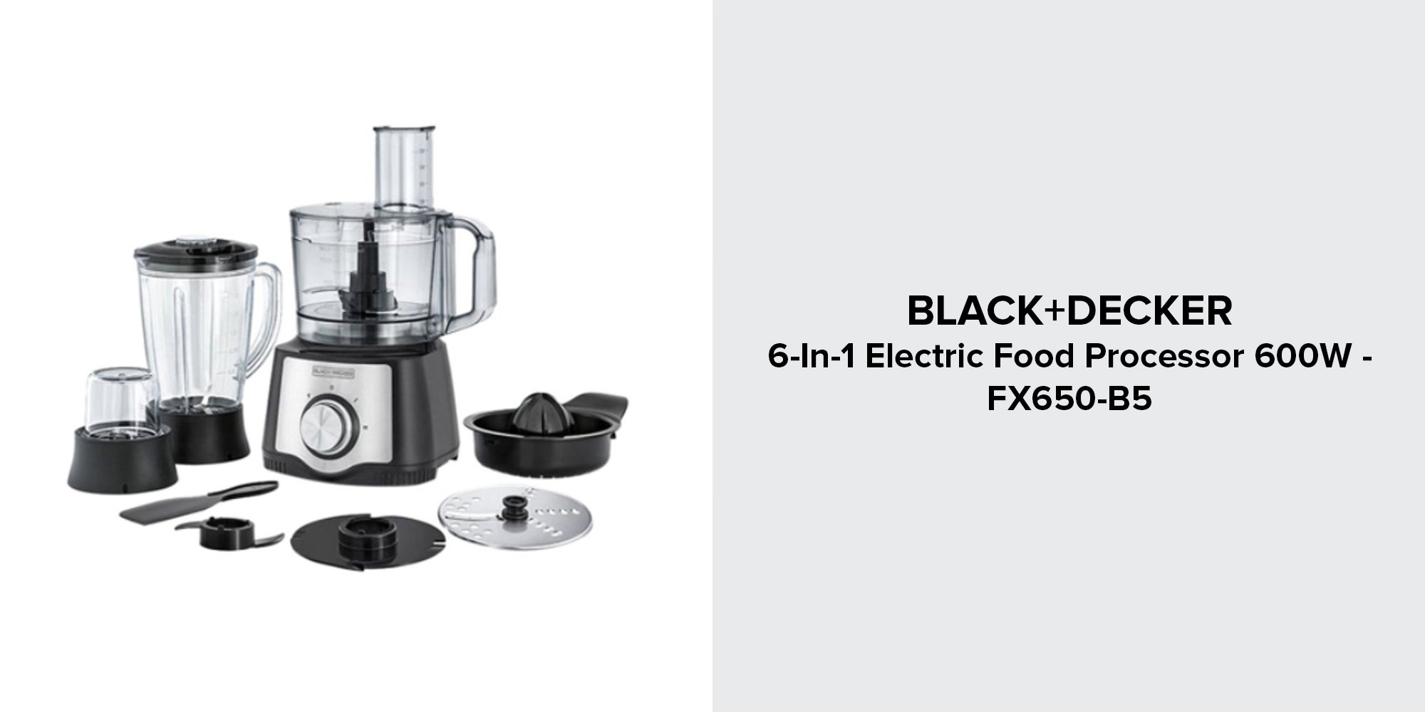 Black+Decker 6-in-1 Food Processor w/ Blender/Juicer/Grinder