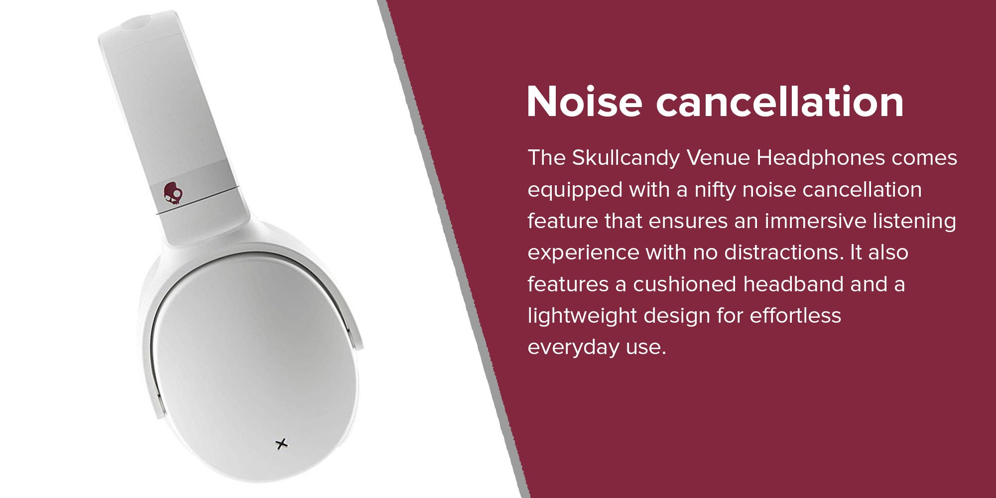 Skullcandy Venue Wireless Over Ear Active Noise Cancelling