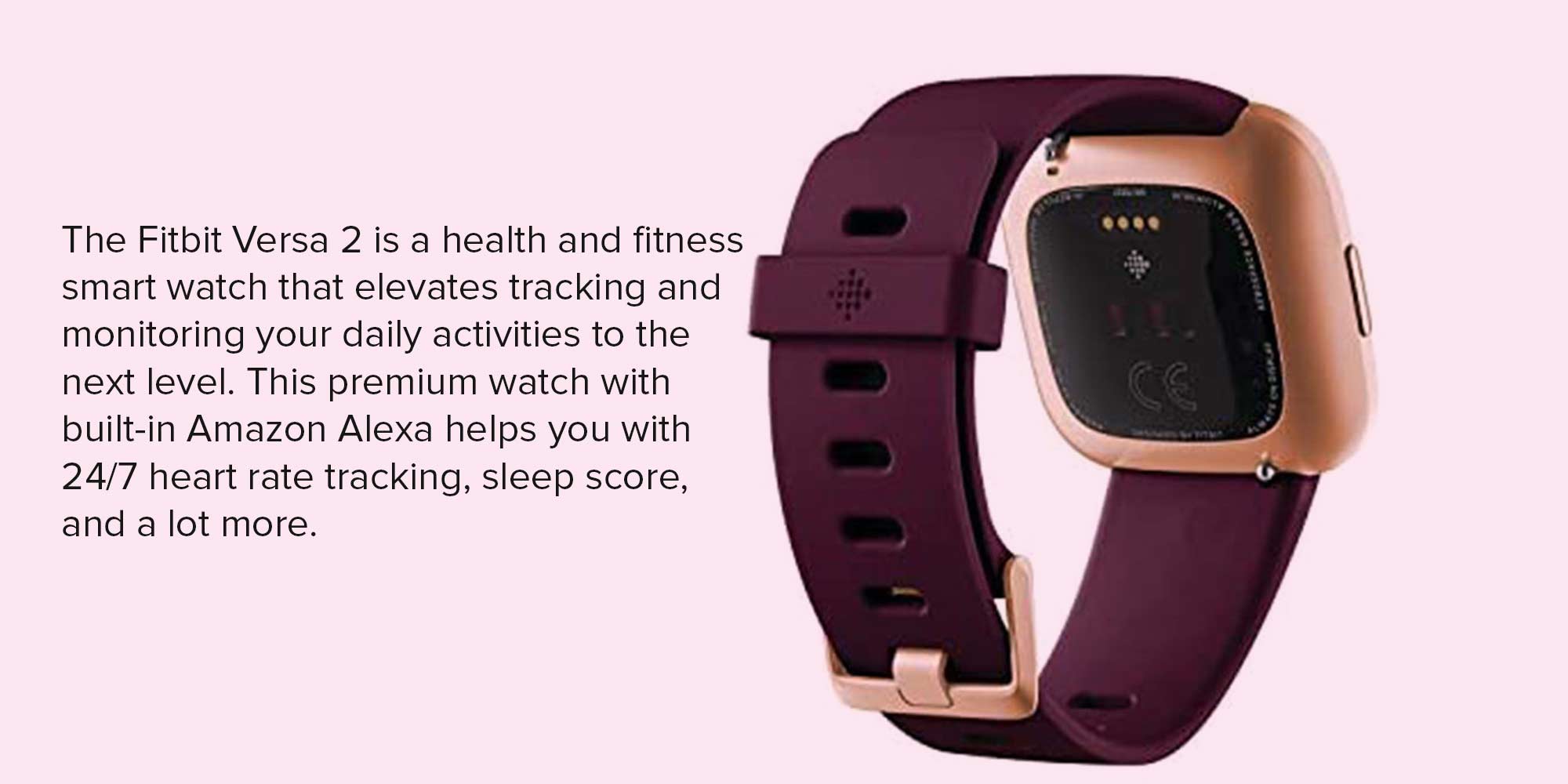 Fitbit versa best sale 2 bordeaux