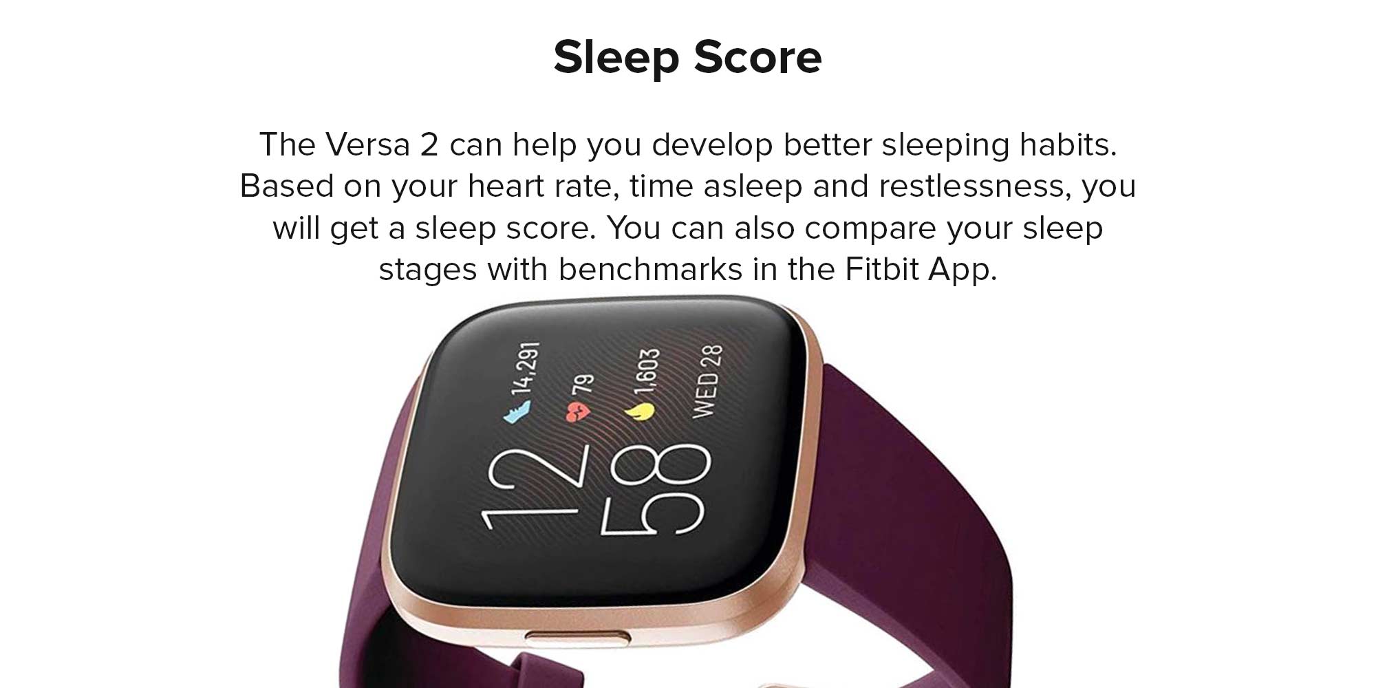 Fitbit versa 2025 2 bordeaux