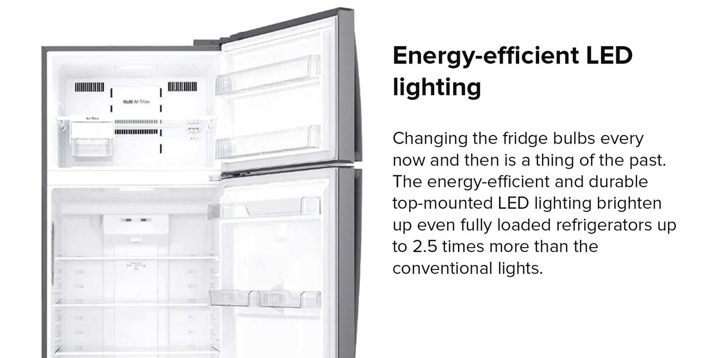 Lg Double Door Refrigerator 490L GNB492SQCL Grey UAE Dubai, Abu Dhabi