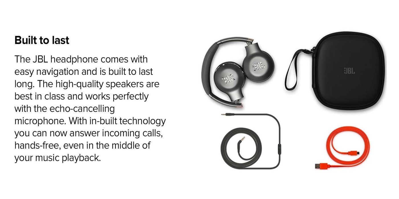JBL Wireless On-Ear Headphone Gunmetal 