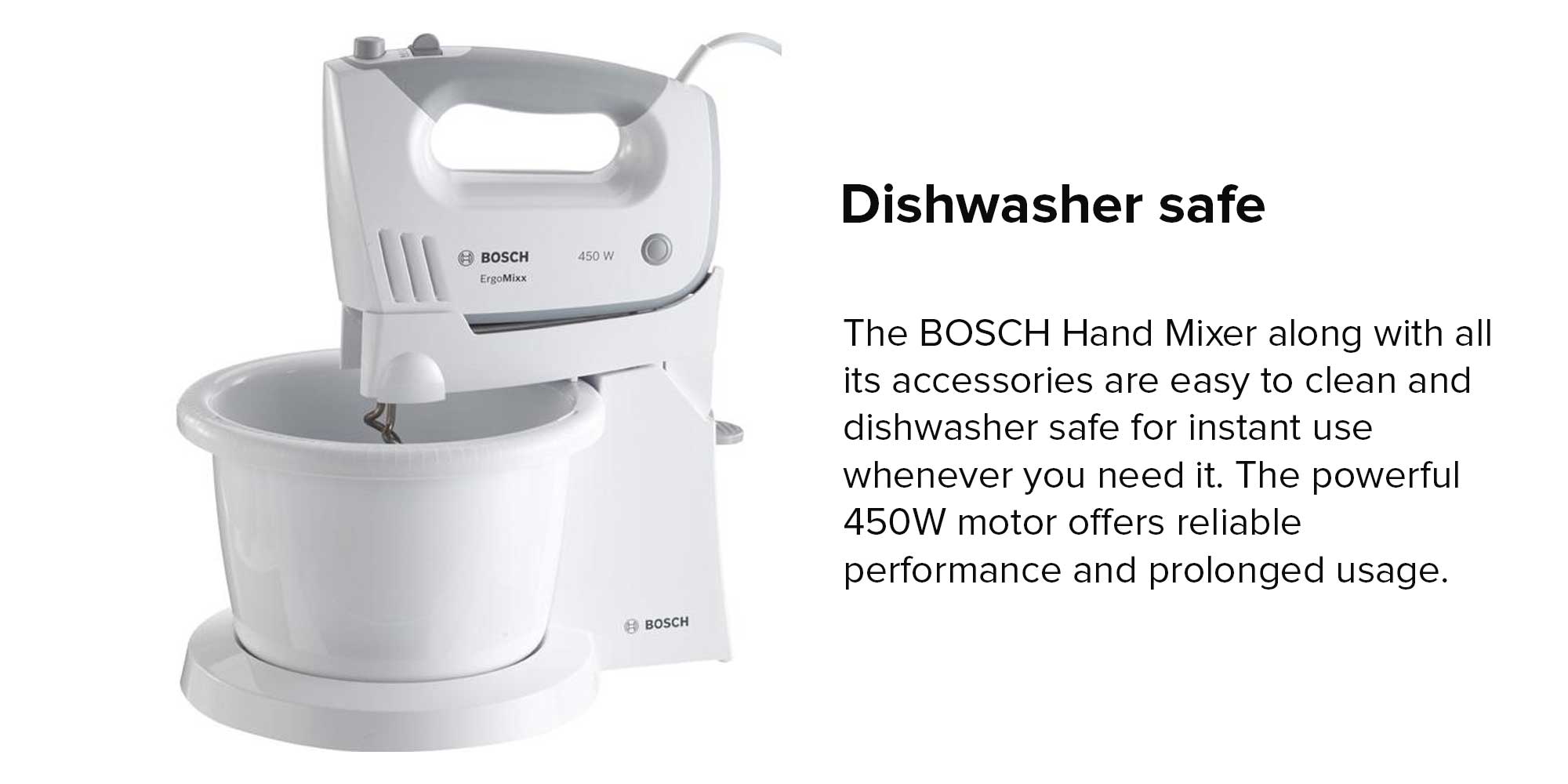 Undvigende Teasing prosa Bosch Haushalt MFQ3540 Hand-held mixer 450 W - White, Grey - MoreShopping