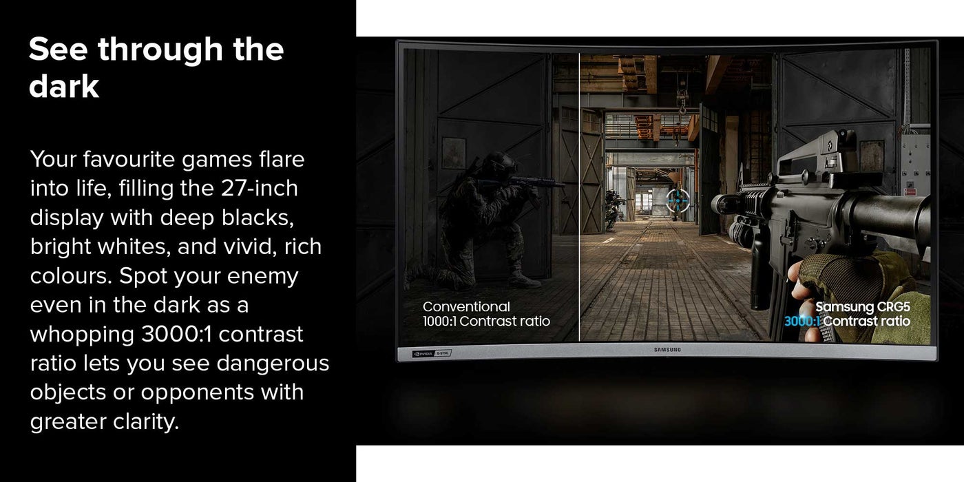 Samsung C27rg50fq 27 Fhd G Sync 240 Hz Curved Gaming Monitor It Concept