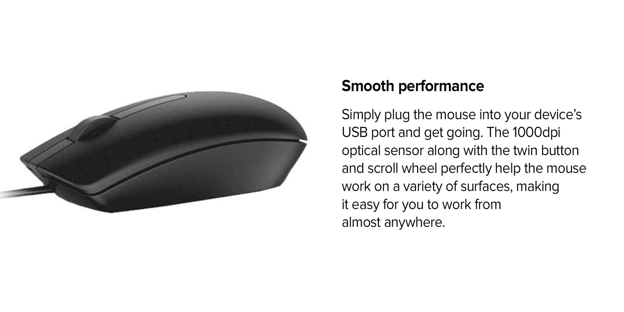 Dell optical clearance mouse