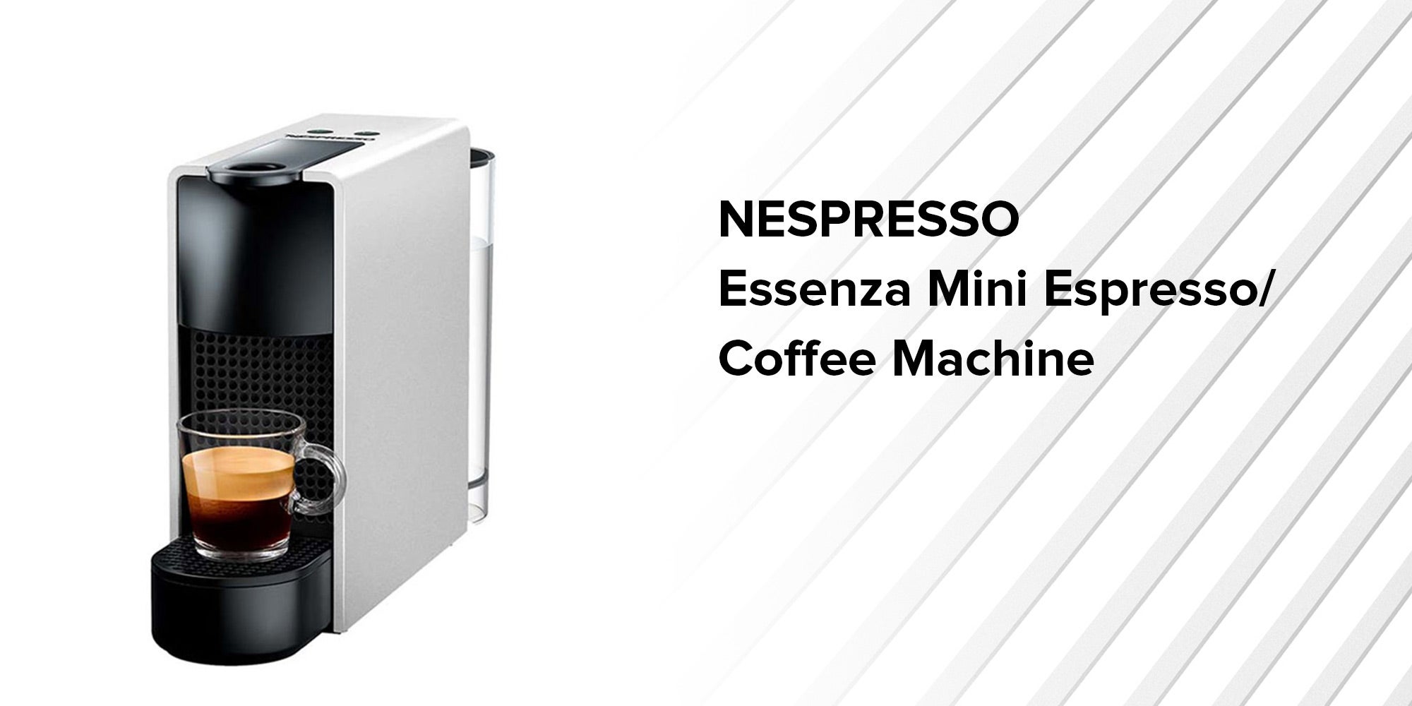Shop Nespresso Essenza Mini Coffee Machine 0 6l 0 6 L C30 Eu2 Wh Ne1 Black Silver Online In Riyadh Jeddah And All Ksa