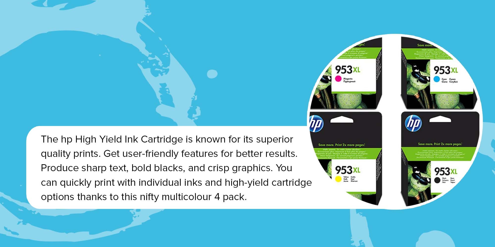 Buy HP 953XL original printer ink cartridges black/cyan/magenta/yellow with  extra high page yield for HP OfficeJet Pro Online at desertcartIsrael