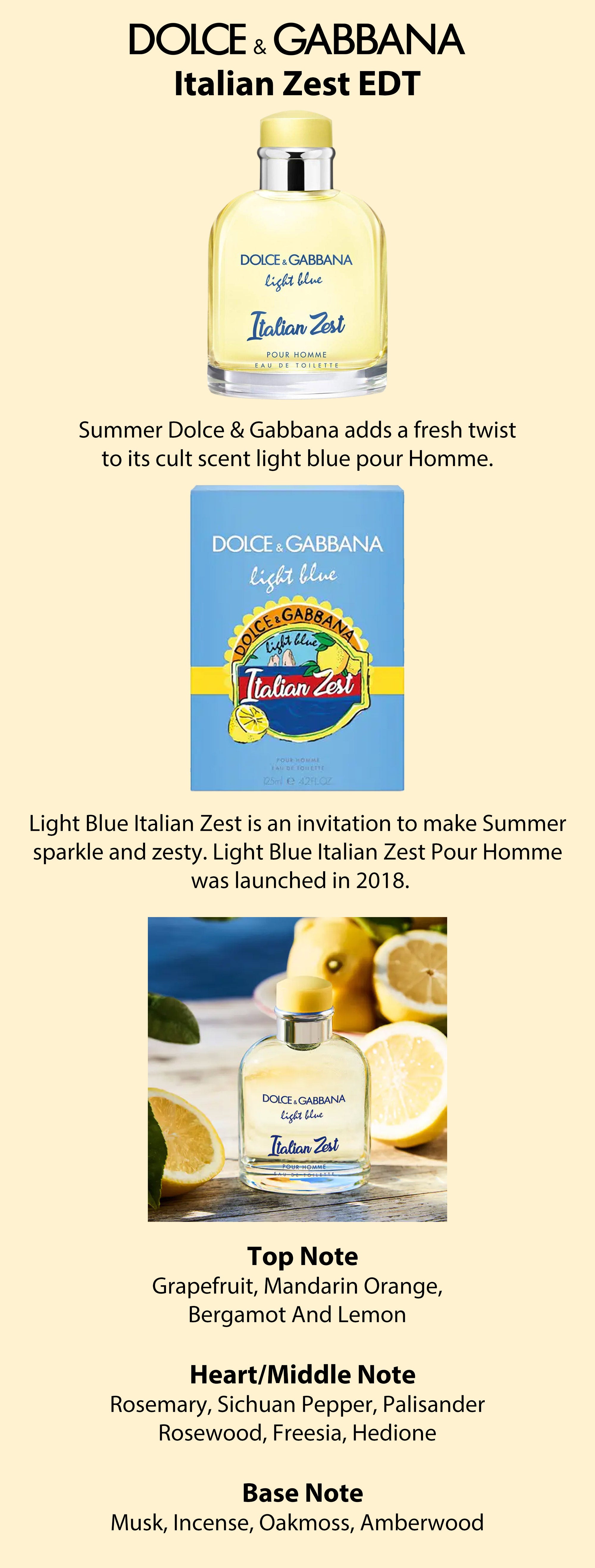 Parfum dolce gabbana shop light blue italian zest