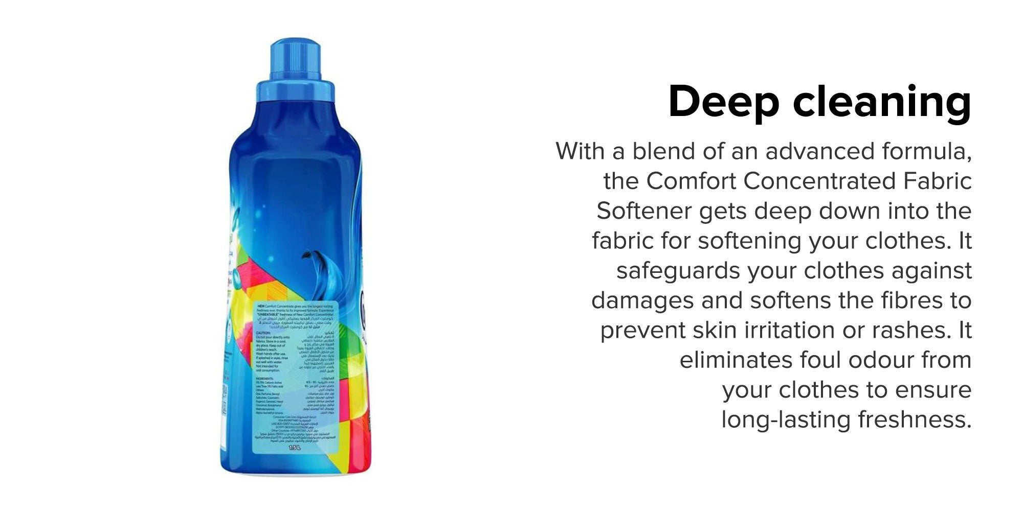 Comfort Ultimate Care, Concentrated Fabric Softener, for Long-Lasting  Fragrance, Iris and Jasmine, Complete Clothes Protection, 1500ml (Pack of  2): Buy Online at Best Price in Egypt - Souq is now