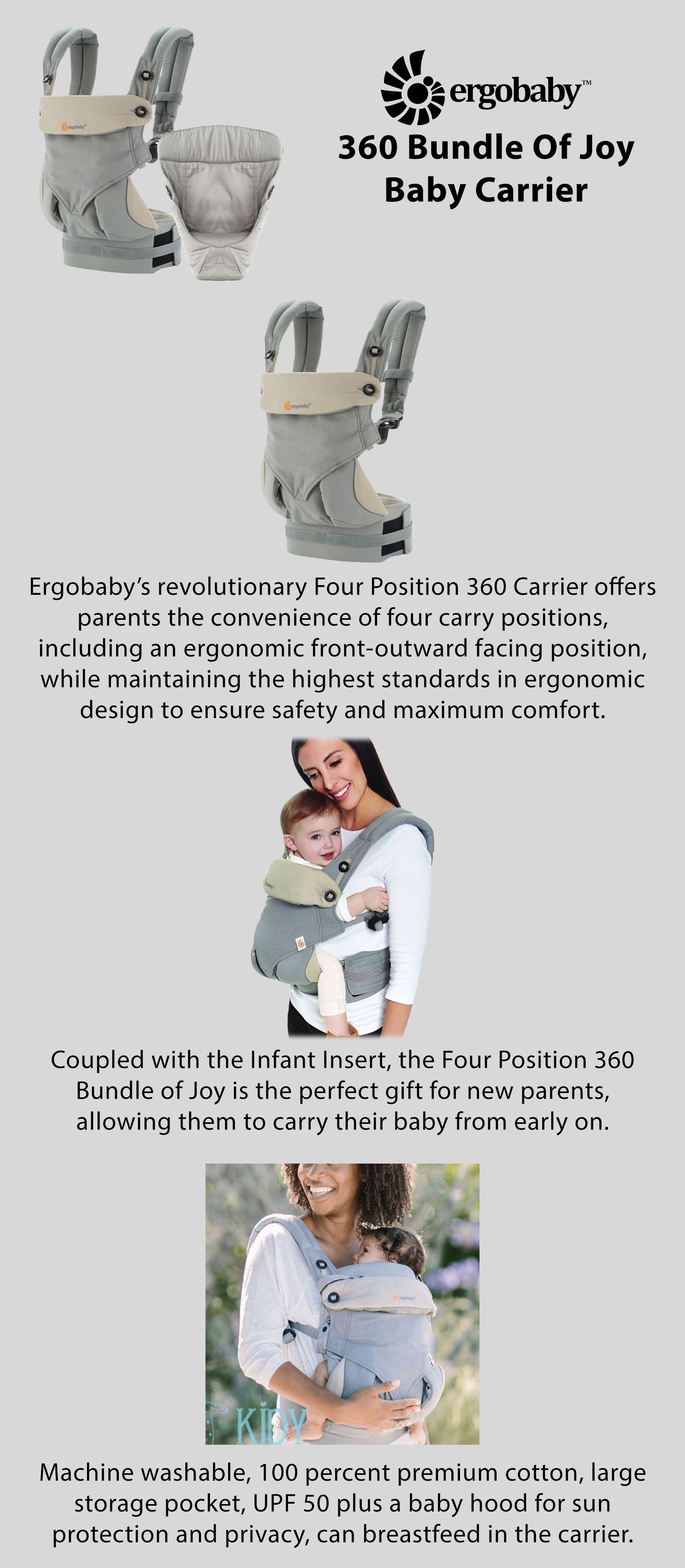 ergobaby 360 Bundle Of Joy Baby Carrier Grey Egypt Cairo Giza