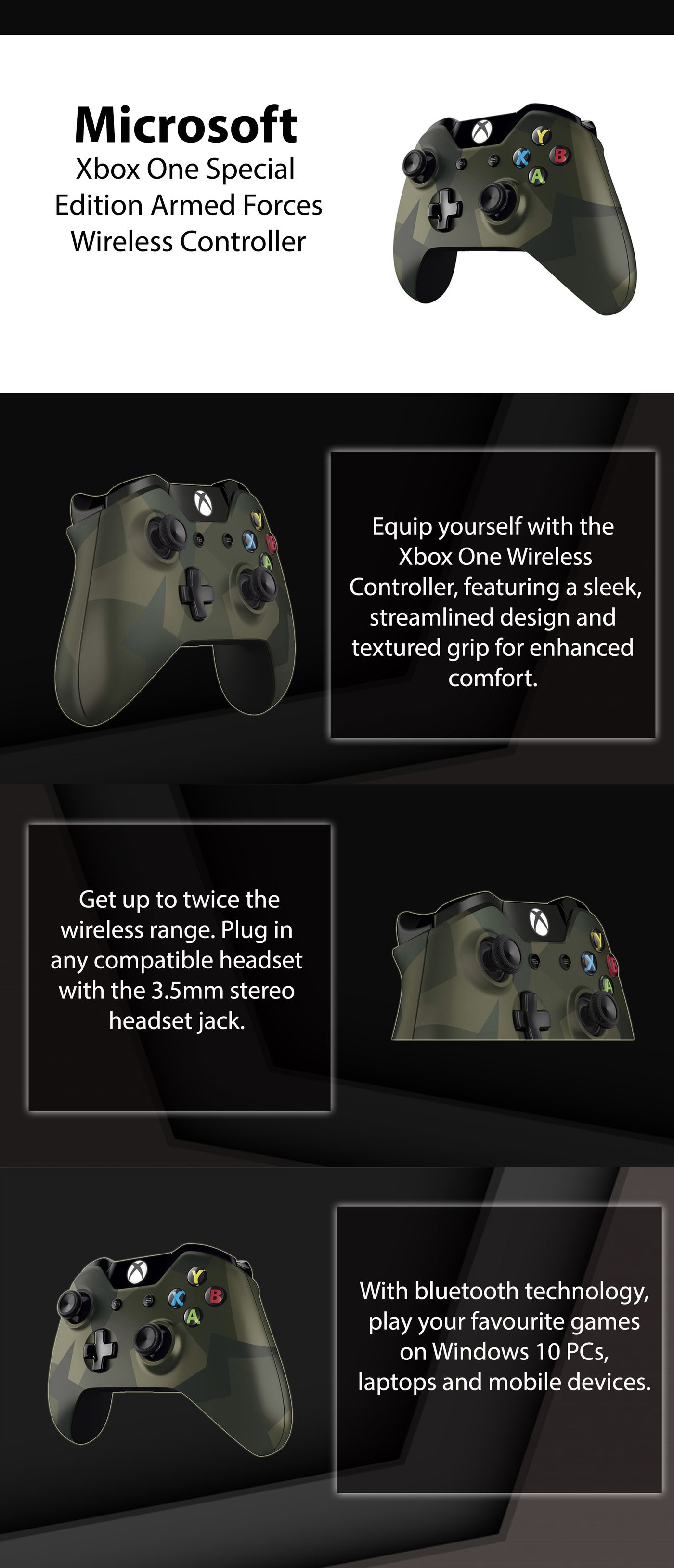Microsoft Xbox One Special Edition Armed Forces Wireless Controller KSA