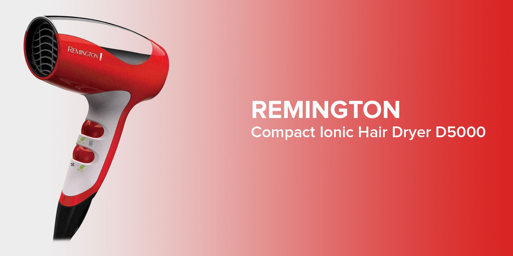 REMINGTON Compact Ionic Hair Dryer Red/White 15x8x25cm UAE | Dubai, Abu  Dhabi