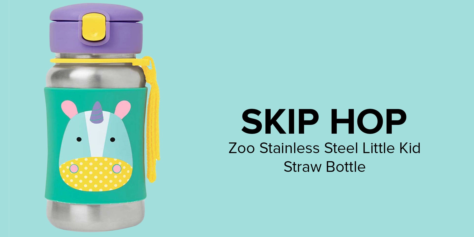 Skip Hop Zoo Stainless Steel Straw Bottle : Target