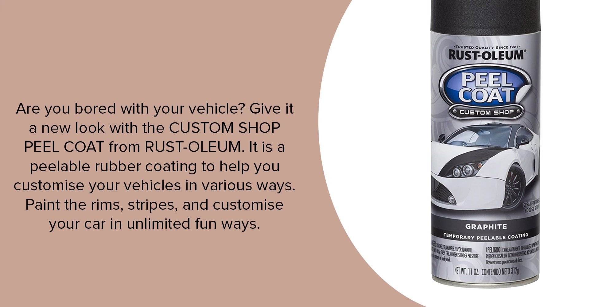 Rust-Oleum Peel Coat Graphite Spray Paint 11oz