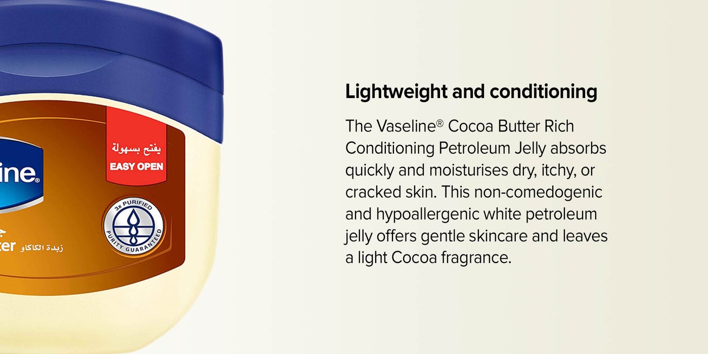 Vaseline Rich Conditioning Petroleum Jelly Cocoa Butter 250ml UAE