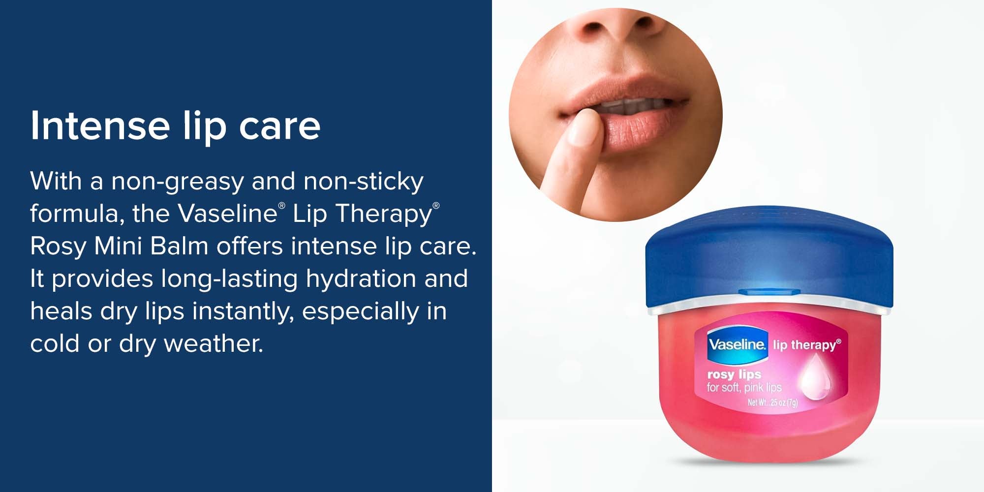 Vaseline Lip Therapy Rosy Lip 7 g non sticky