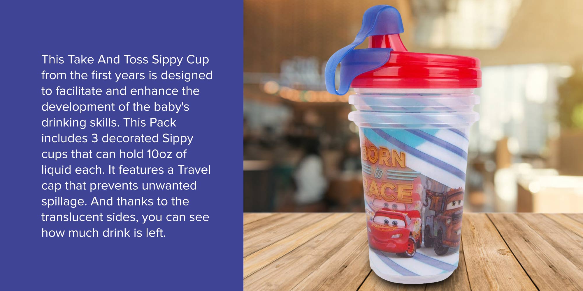 The First Years Take & Toss Spill-Proof Straw Cups With Snap on