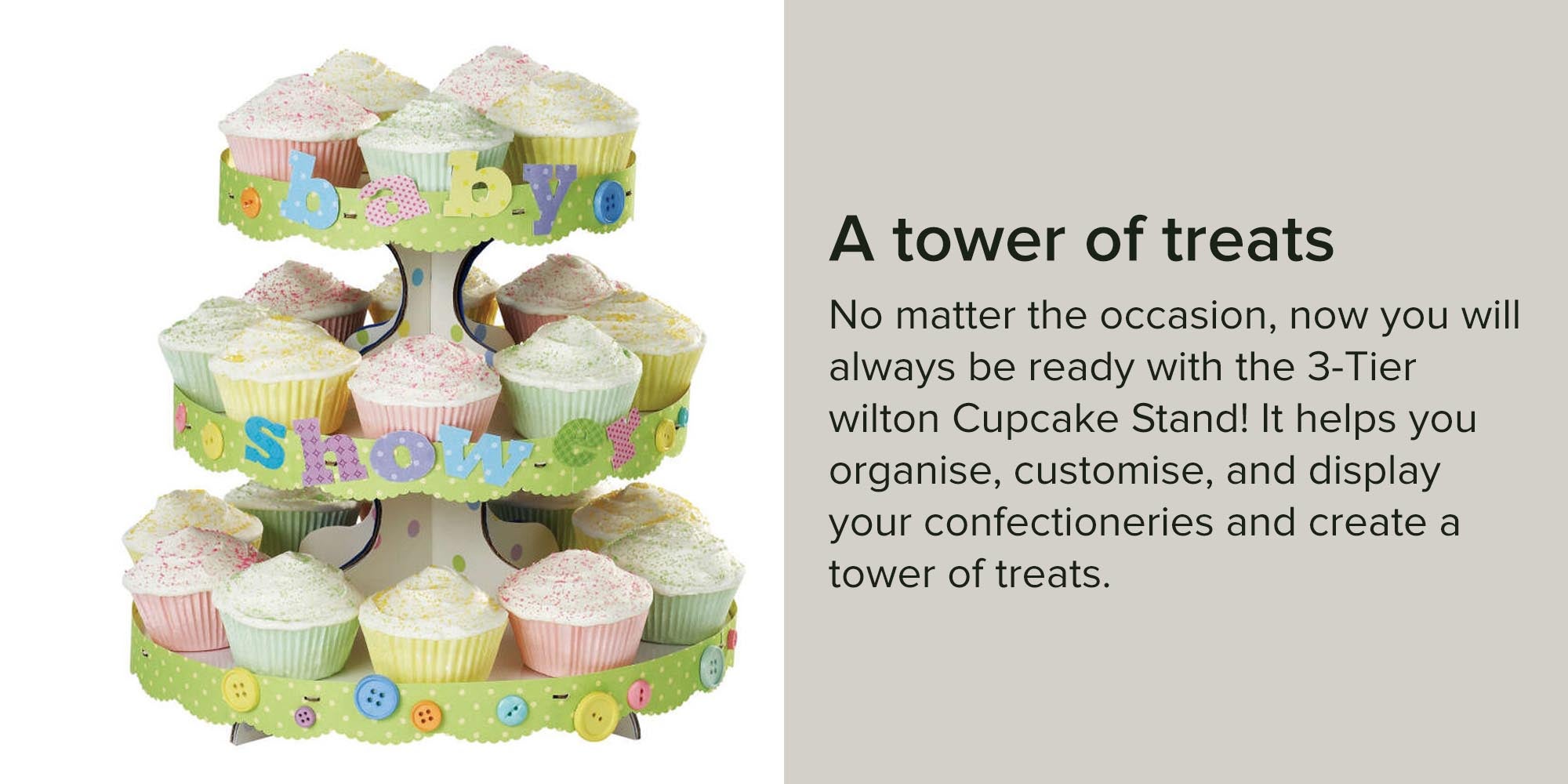 Shop Wilton 3 Tier Cupcake Stand White 10 5inch Online In Dubai Abu Dhabi And All Uae